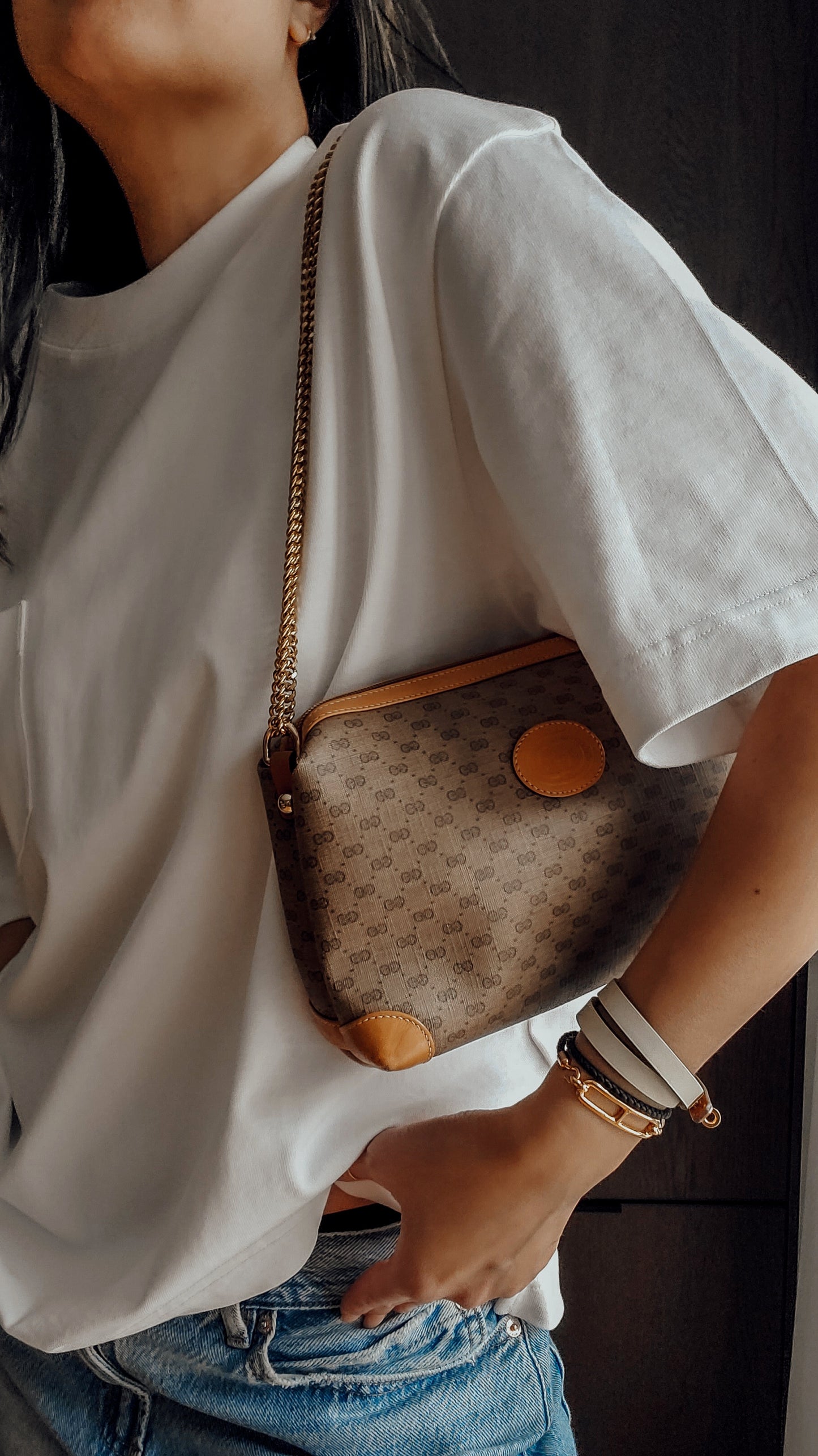 Authentic Vintage Gucci Upcycle Purse on Chain