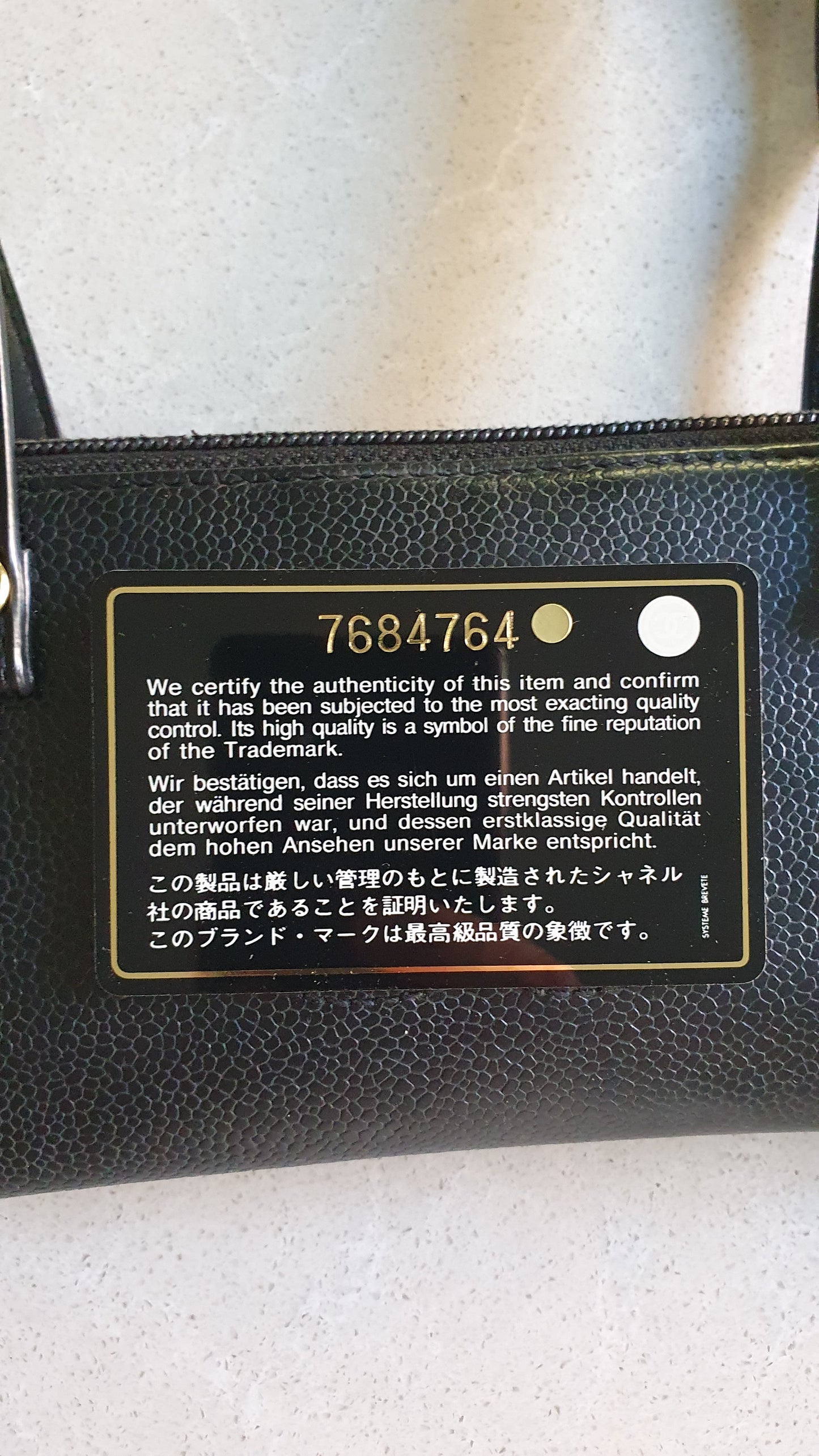 Authentic Chanel Upcycle Black Caviar Wallet with Shoulder Straps