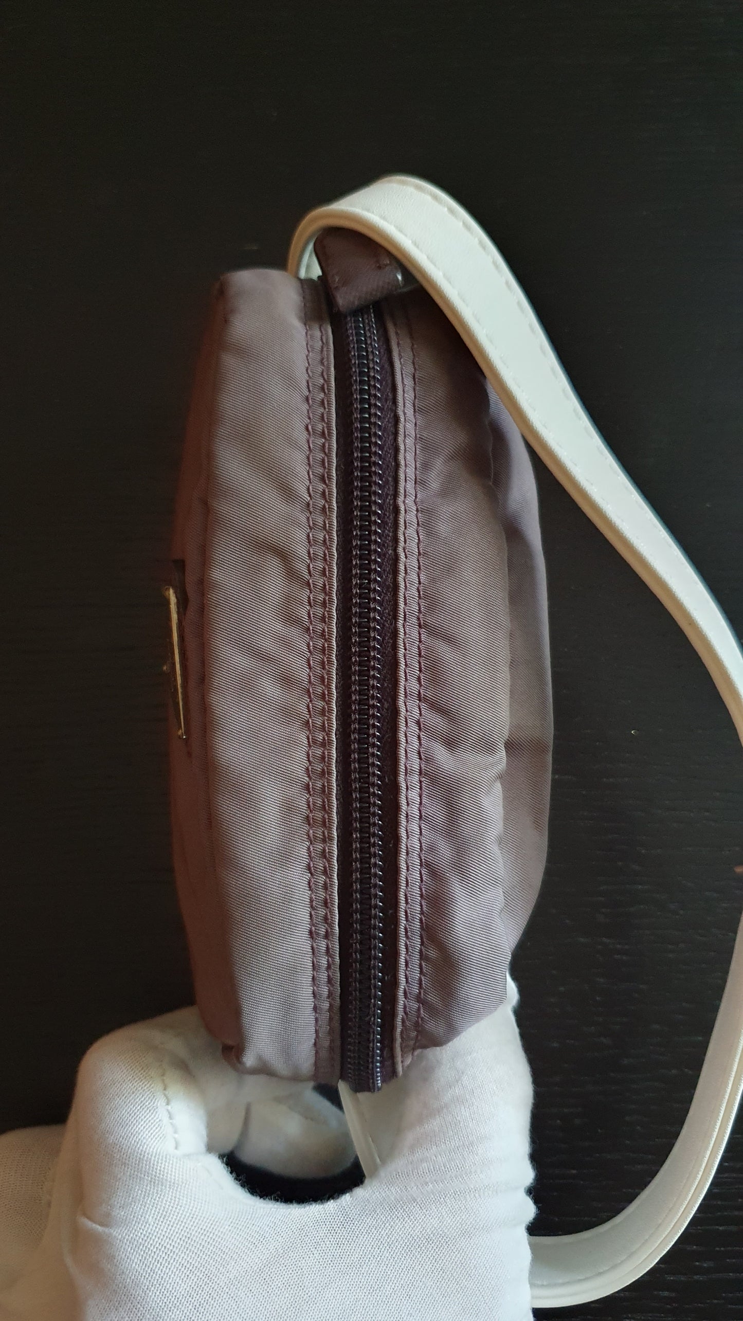 Authentic Prada Upcycle Purple Pouch with Strap