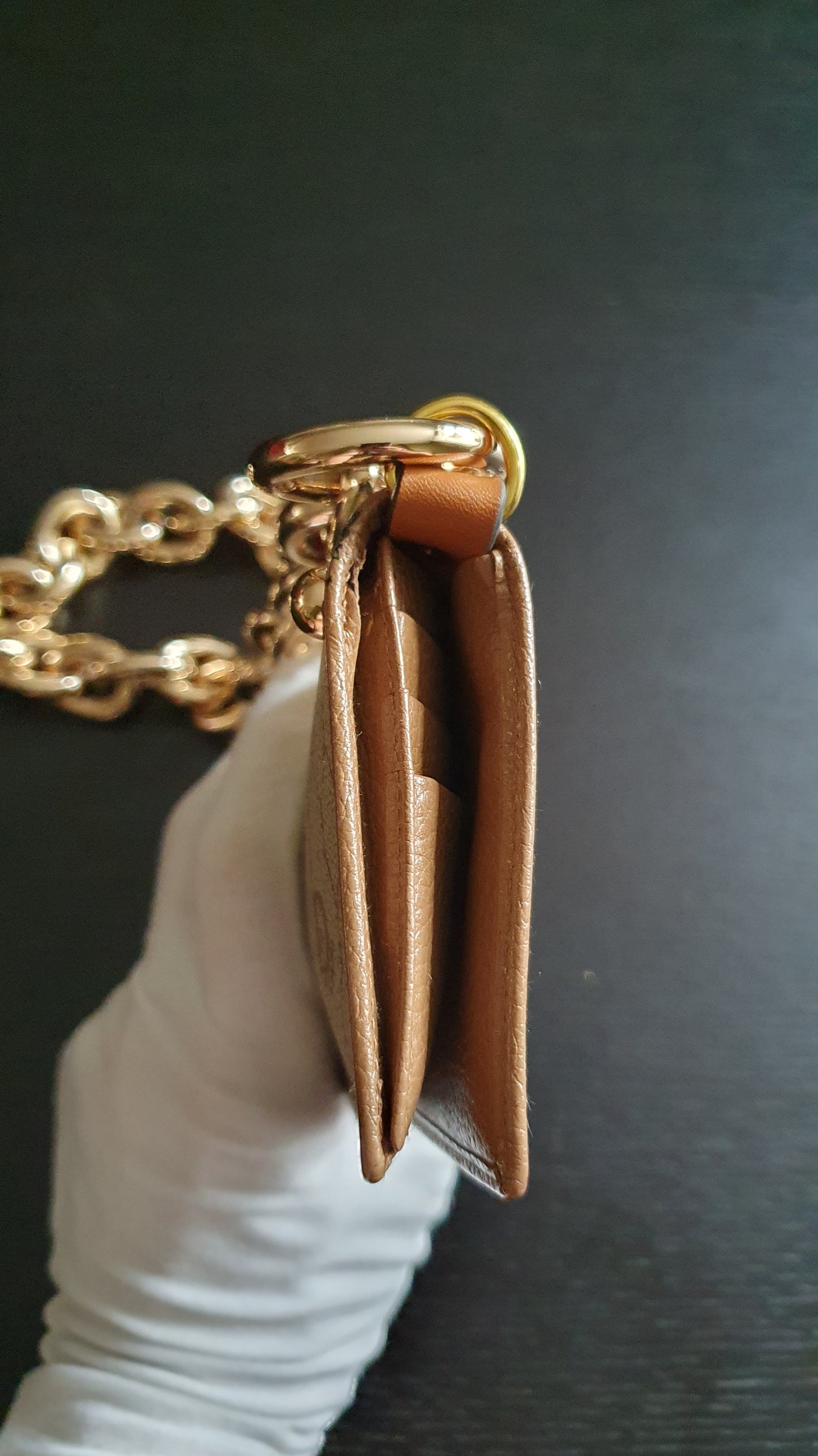 Authentic Vintage Dior Upcycle Wallet with Shoulder Chain