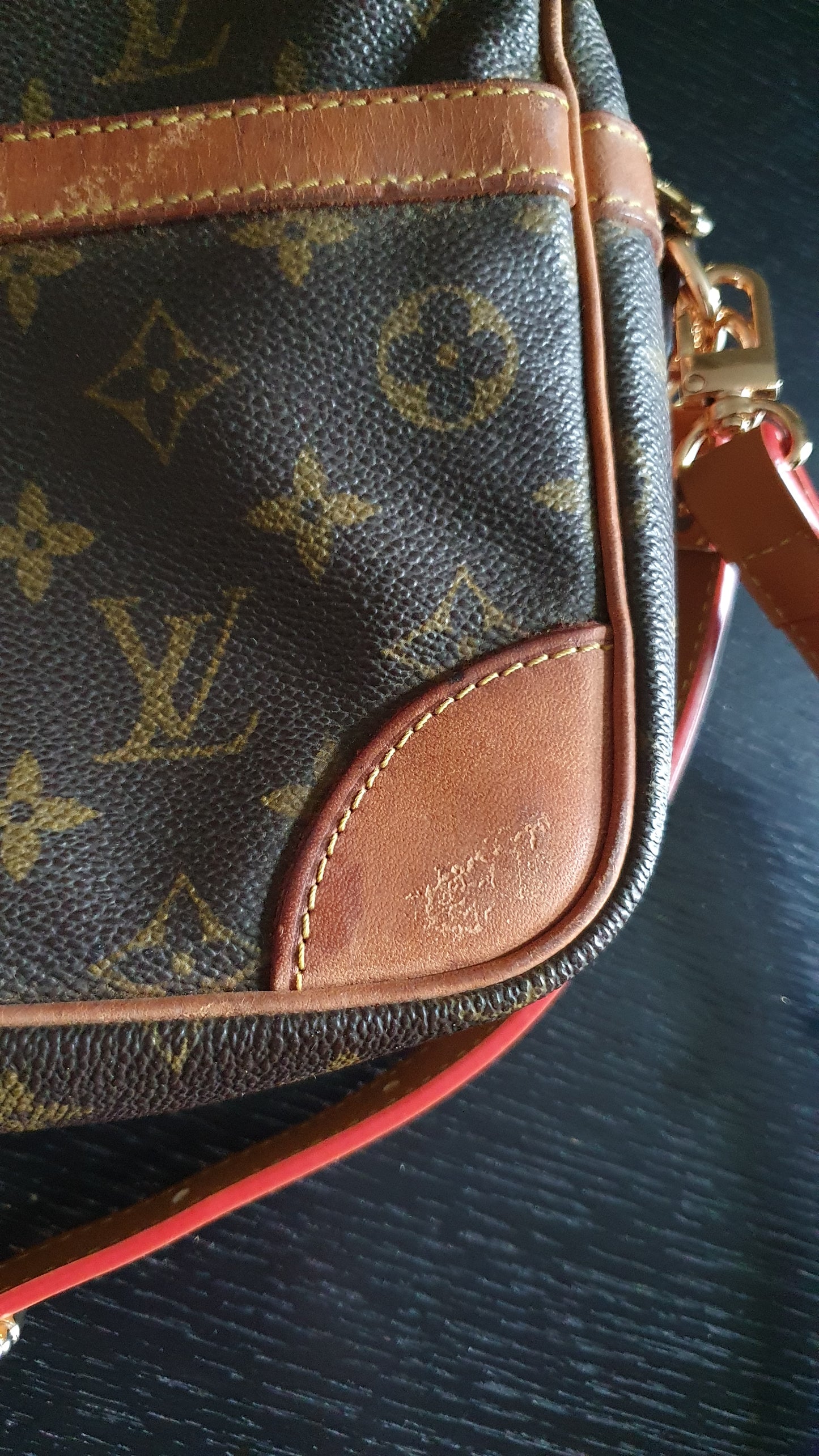 Authentic Vintage Louis Vuitton Upcycle Purse with 2 Straps & Chain