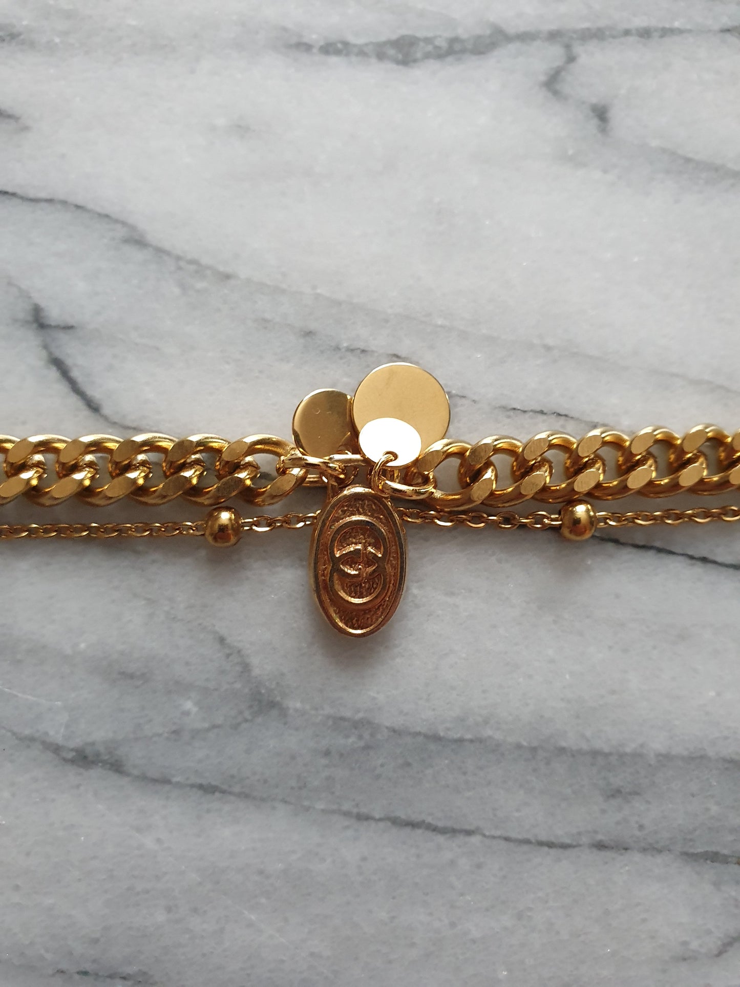 *New Drop* Authentic Gucci Upcycle Gold Double Layer Bracelet