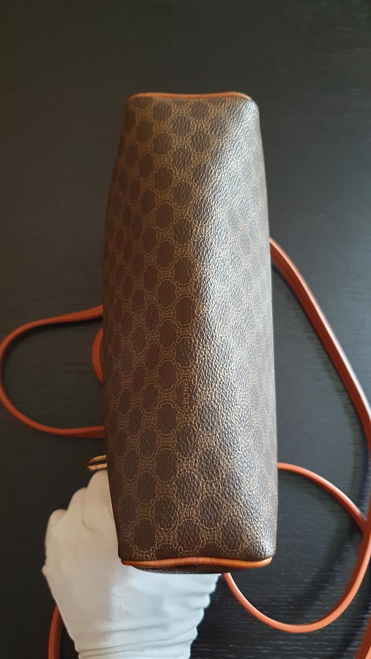 Authentic Vintage Celine Brown Upcycle Purse with Straps