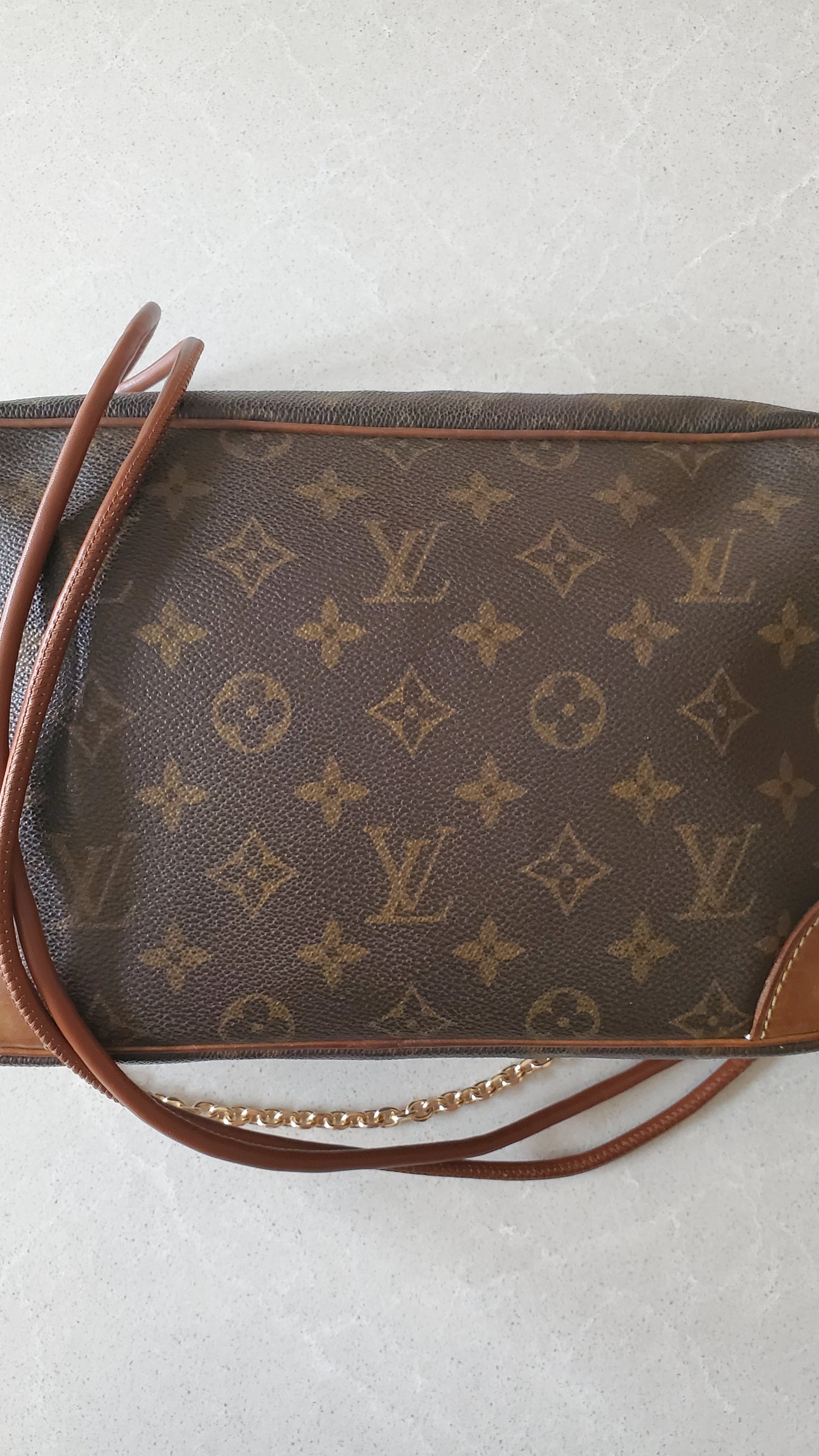 Authentic Vintage Louis Vuitton Upcycle Purse with Strap & Chain