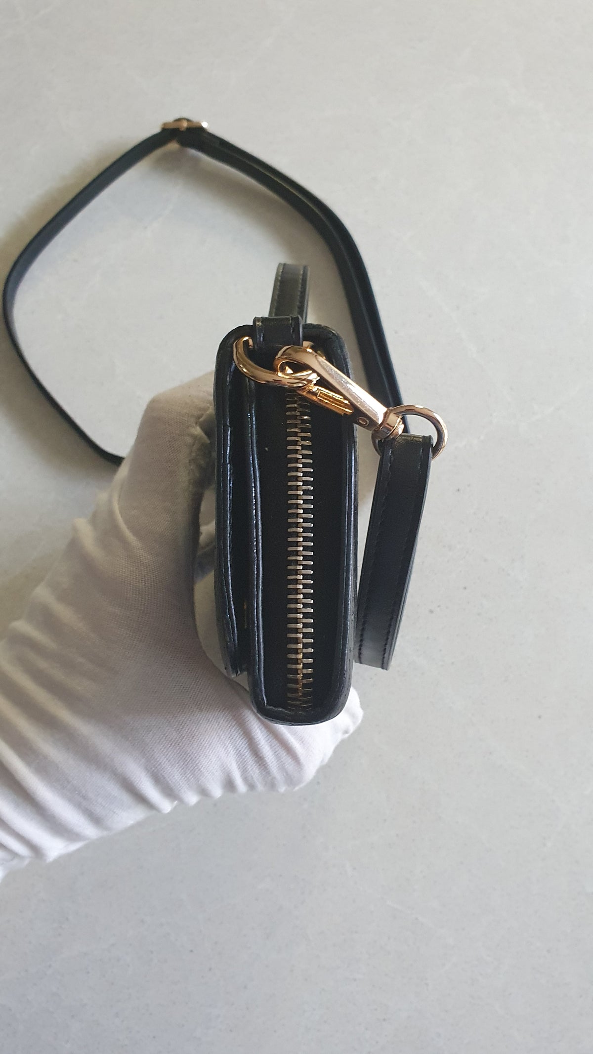 Authentic Miu Miu Upcycle Black Wallet with Straps