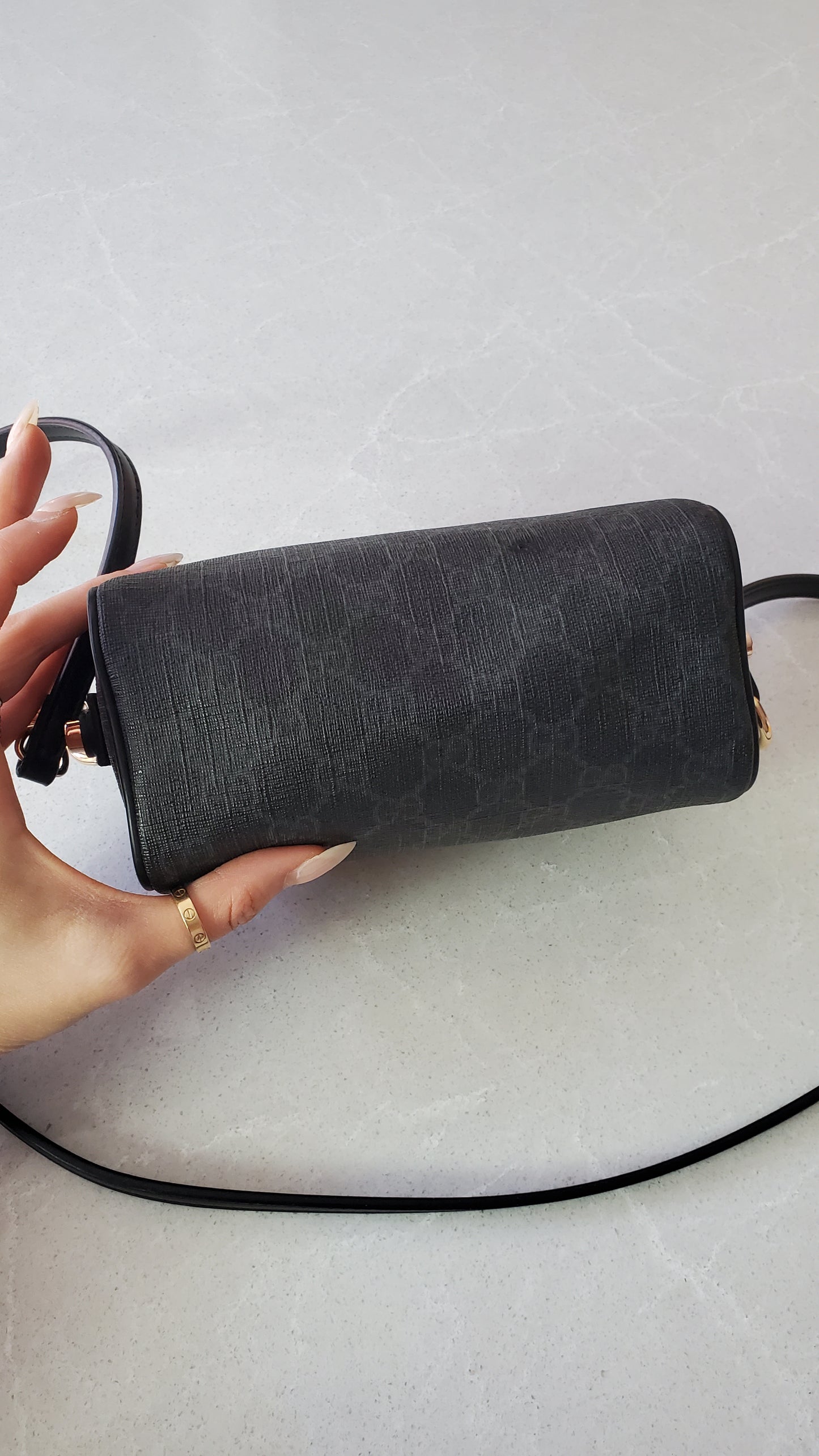 Authentic Gucci Upcycle Black Purse with Strap