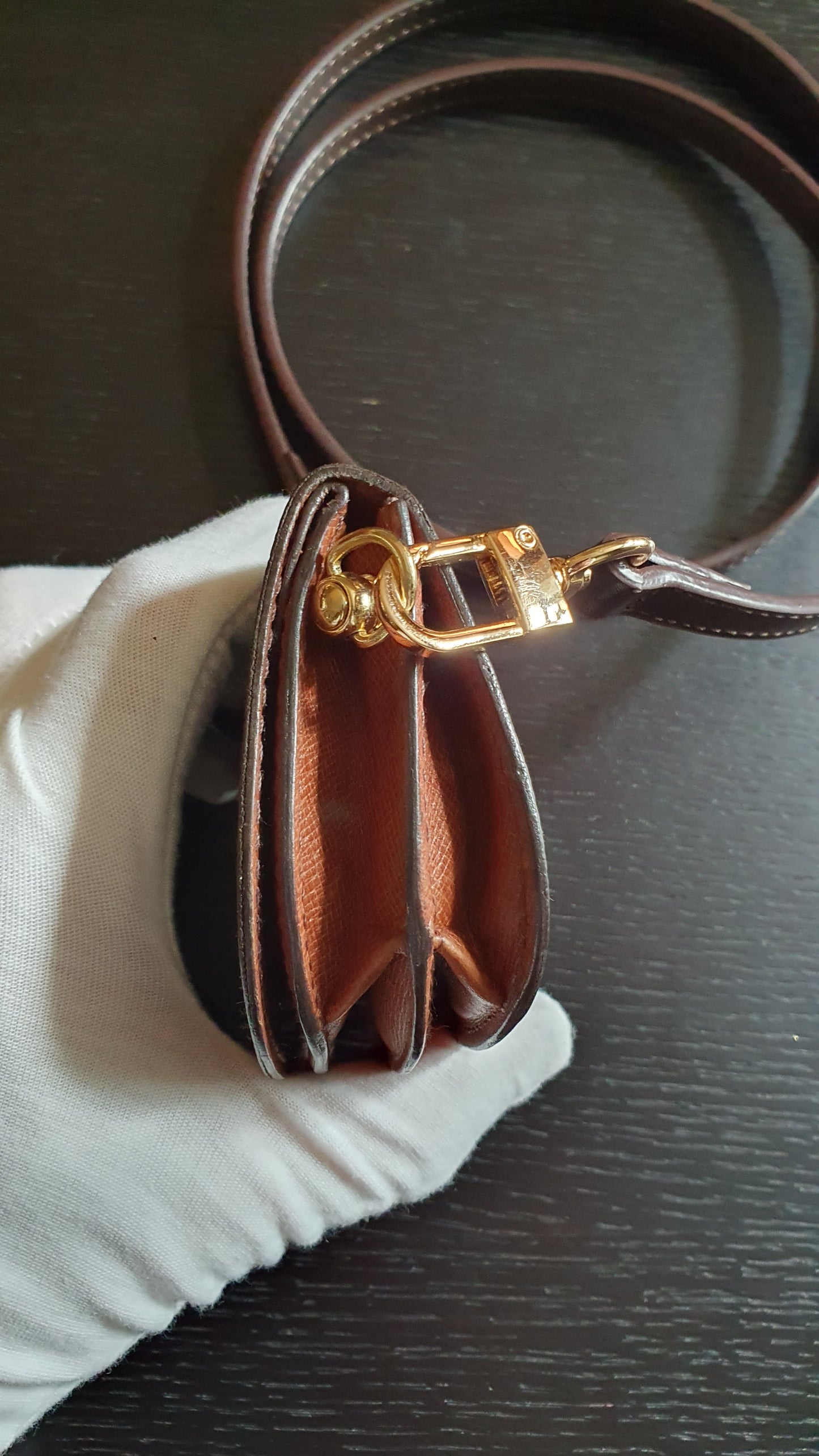Authentic Vintage Louis Vuitton Upcycle Mini Pouch with Strap