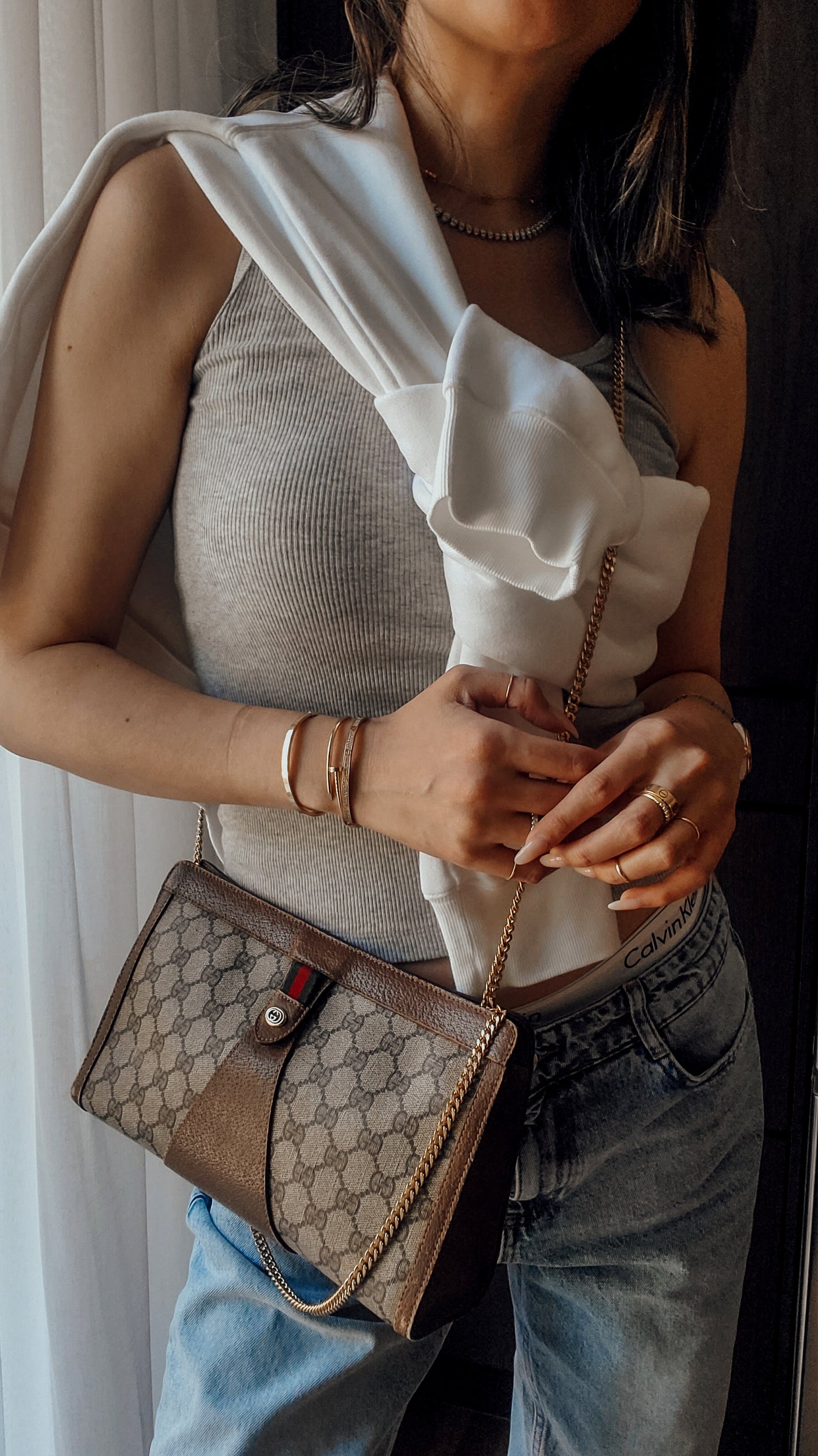 Authentic Vintage Gucci Upcycle Purse on Chains