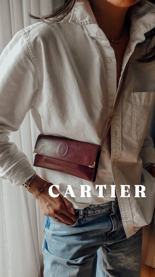 Authentic Vintage Cartier Upcycle Long Wallet on Chain