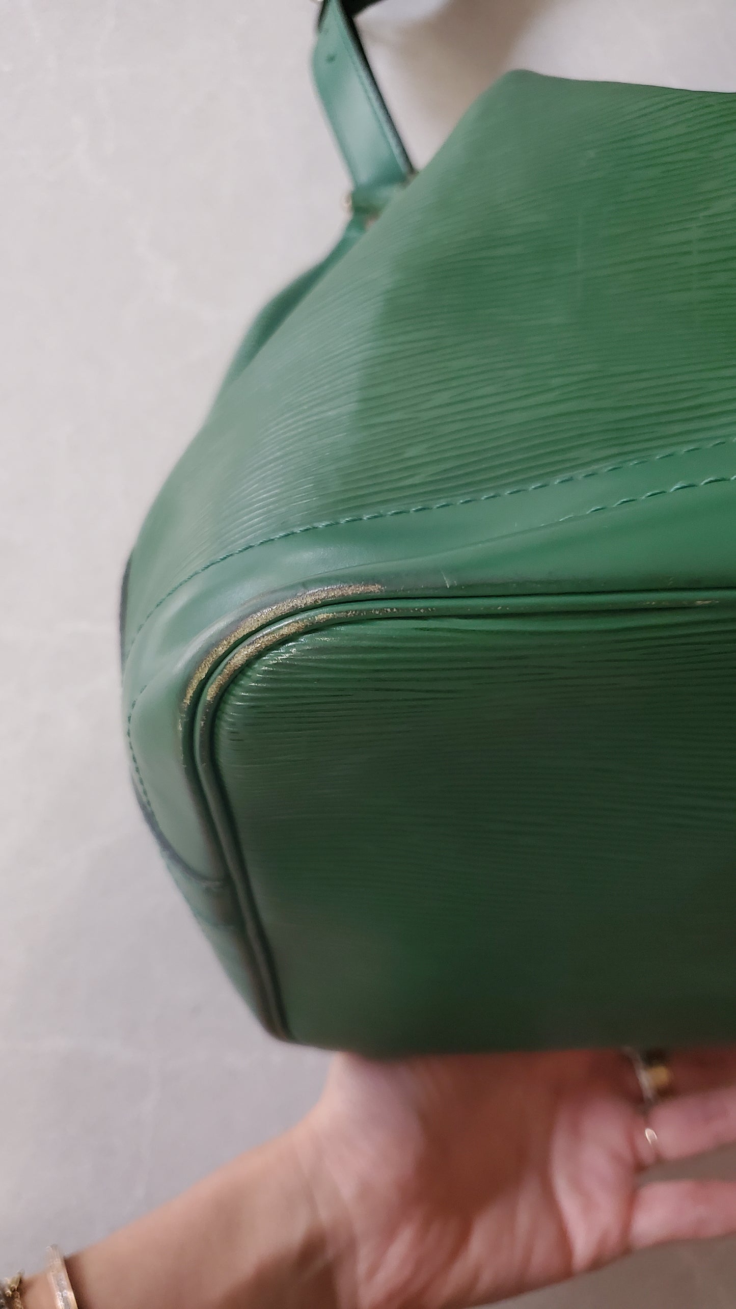 Authentic Vintage Louis Vuitton Green Epi Bucket Bag