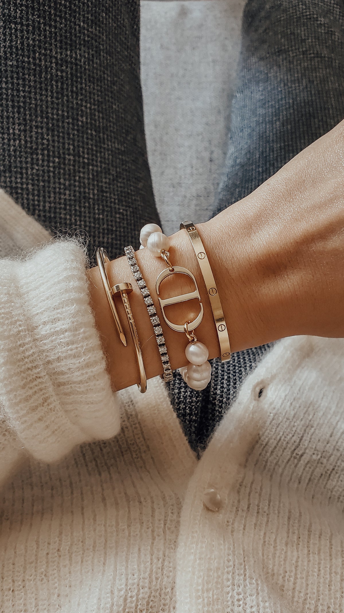 Authentic Dior Upcycle Handmade Real Freshwater Pearl Bracelet