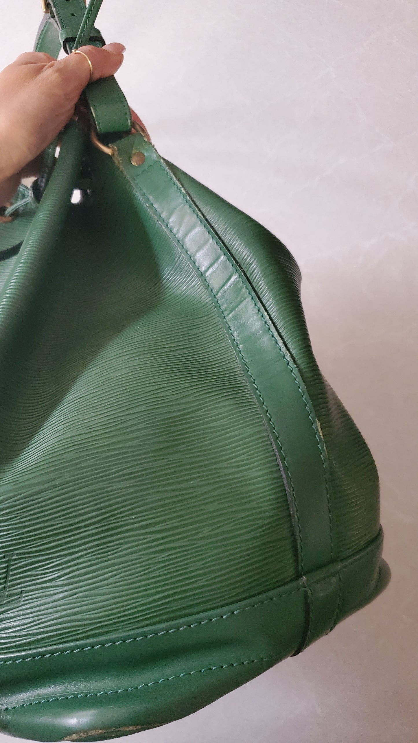 Authentic Vintage Louis Vuitton Green Epi Bucket Bag