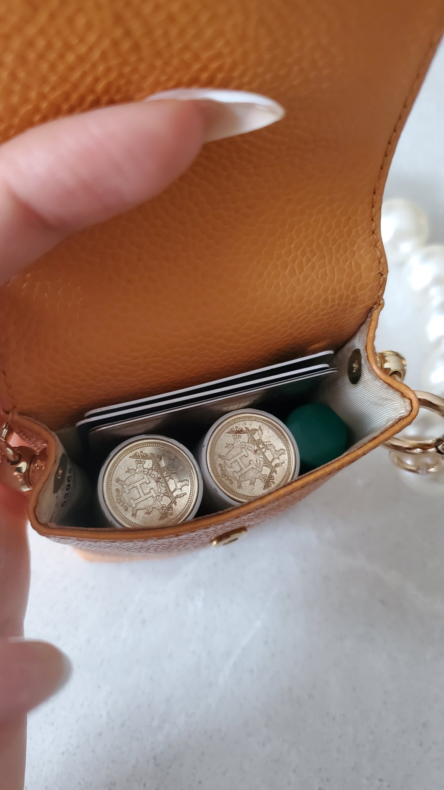 *Rare* Authentic Vintage Chanel Upcycle Yellow Caviar Pouch on Chain (2 chain options)