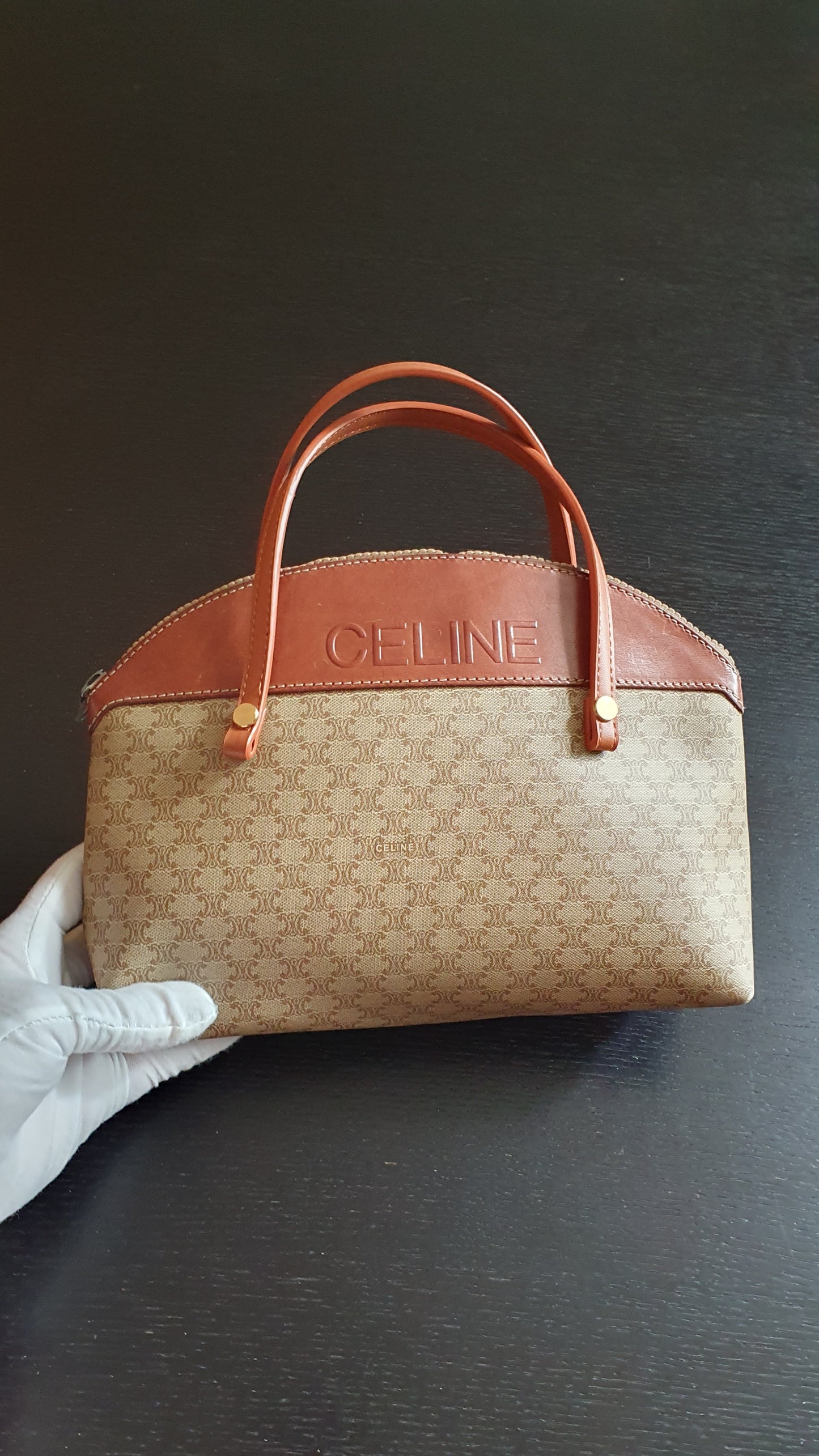 Authentic Vintage Celine Upcycle Purse with Two Handles