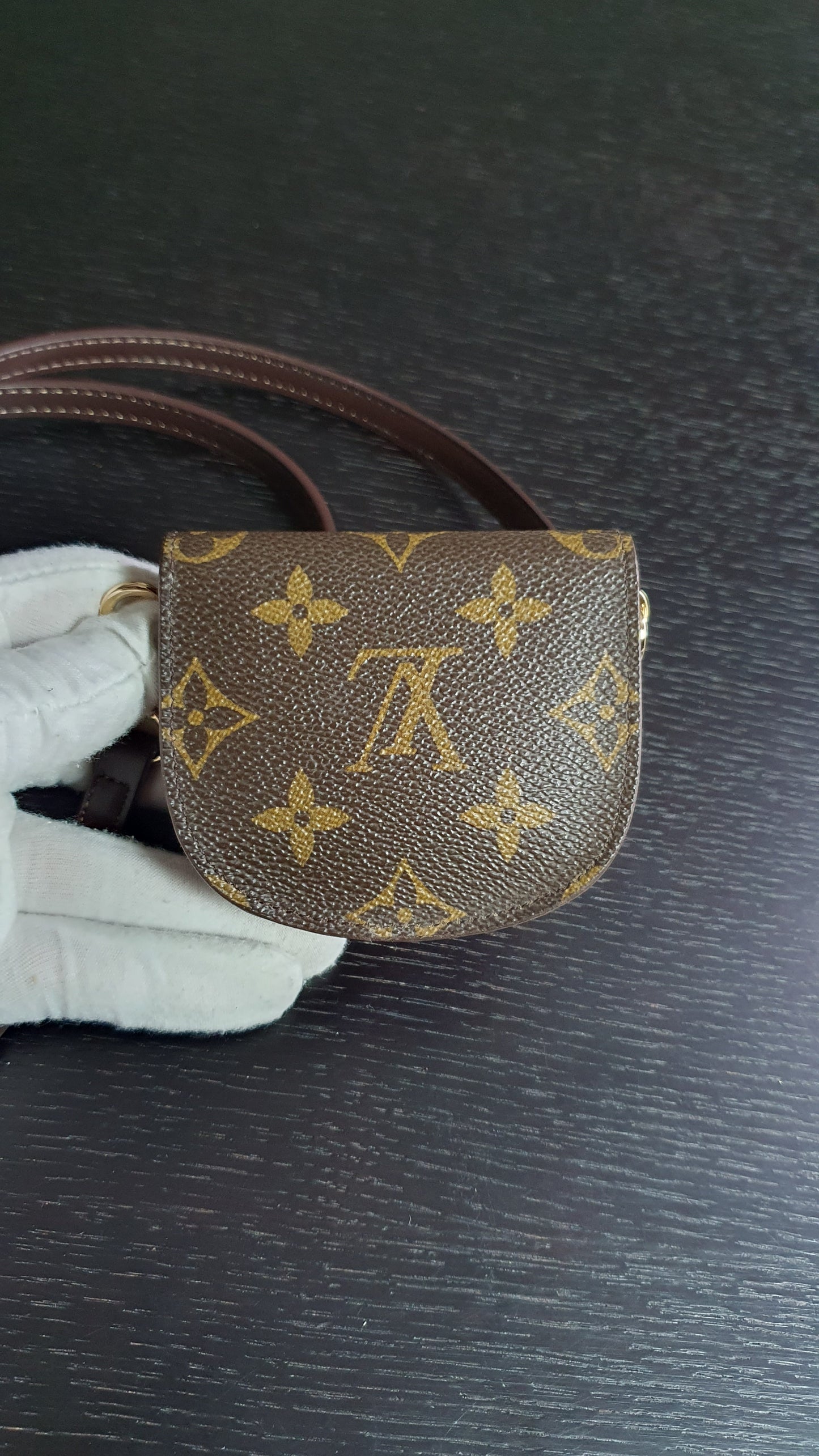 Authentic Vintage Louis Vuitton Upcycle Mini Pouch with Strap