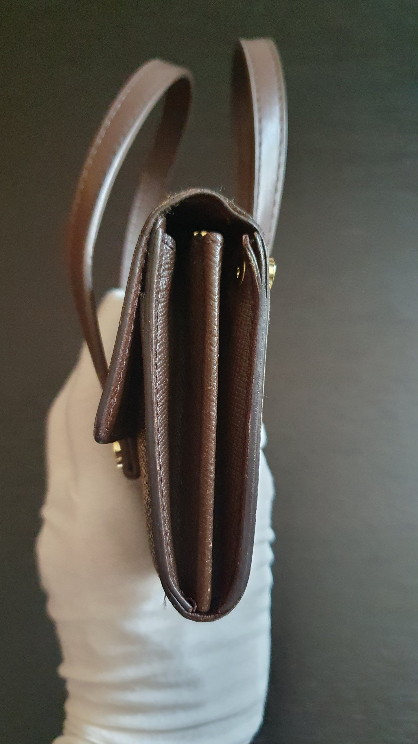 Authentic Vintage Louis Vuitton Upcycle Brown Damier Wallet with Straps
