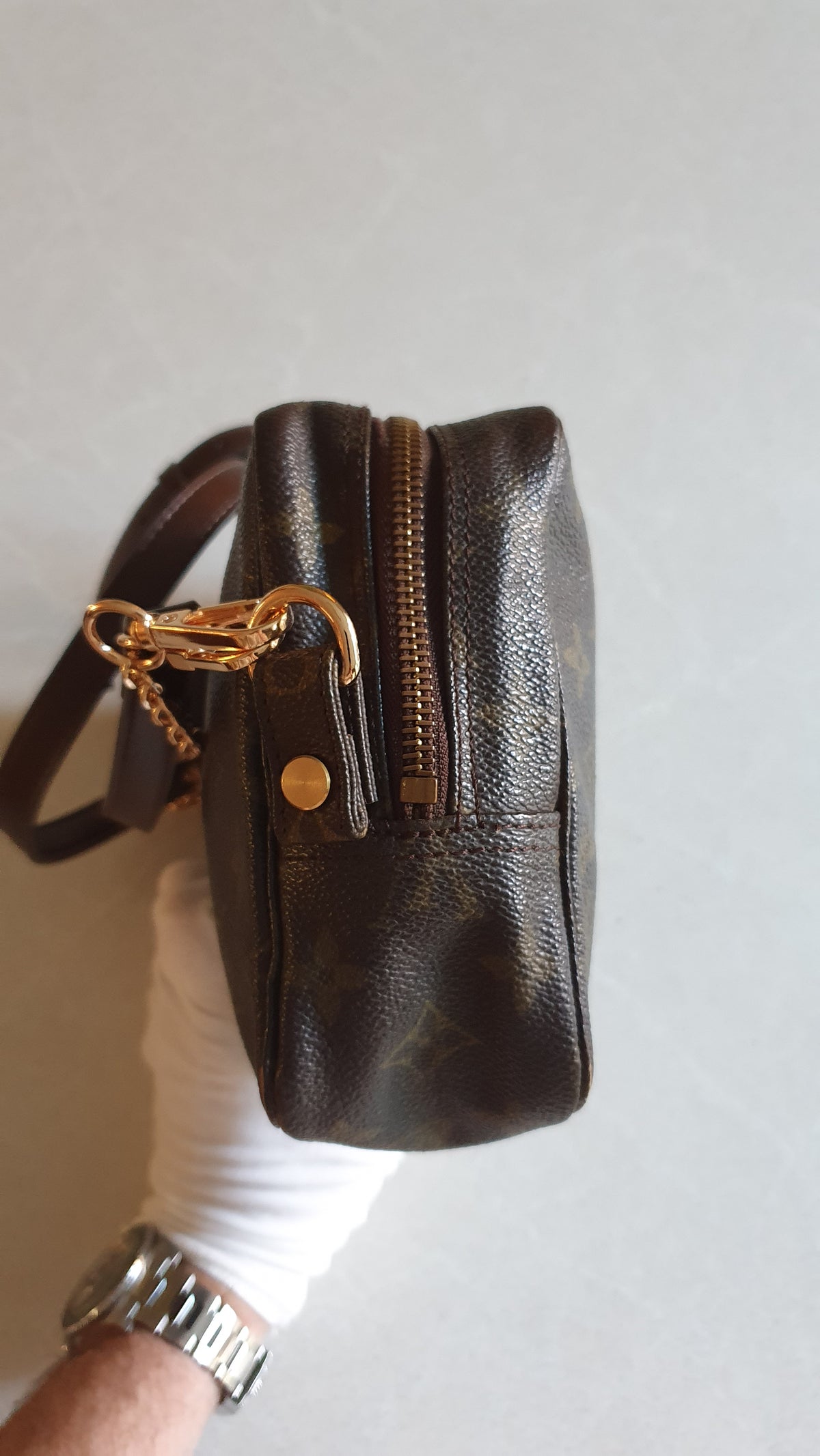 Authentic Vintage Louis Vuitton Upcycle Purse with Straps & Chain