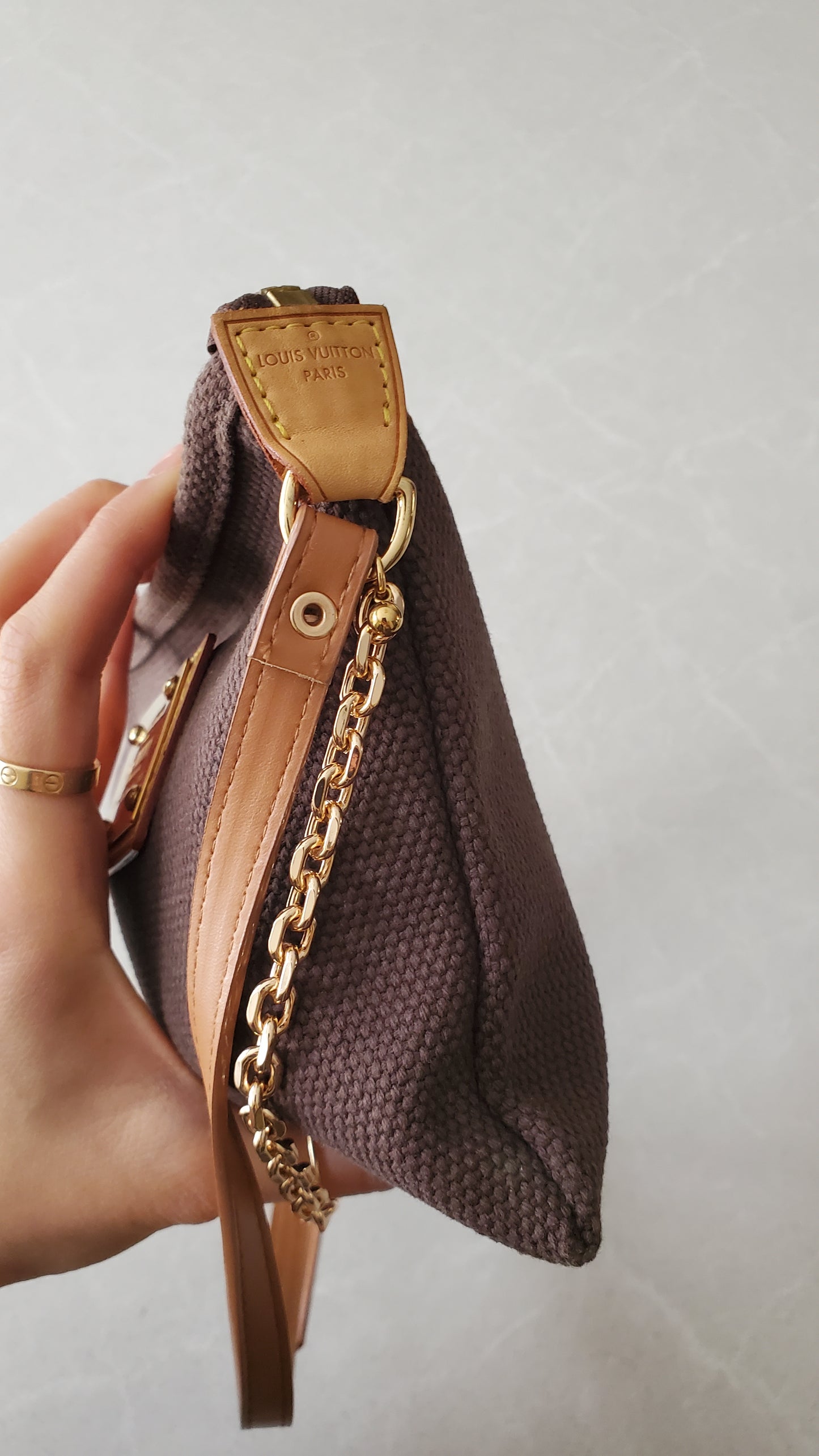 Authentic Louis Vuitton Upcycle Shoulder Purse on Chain/ Strap