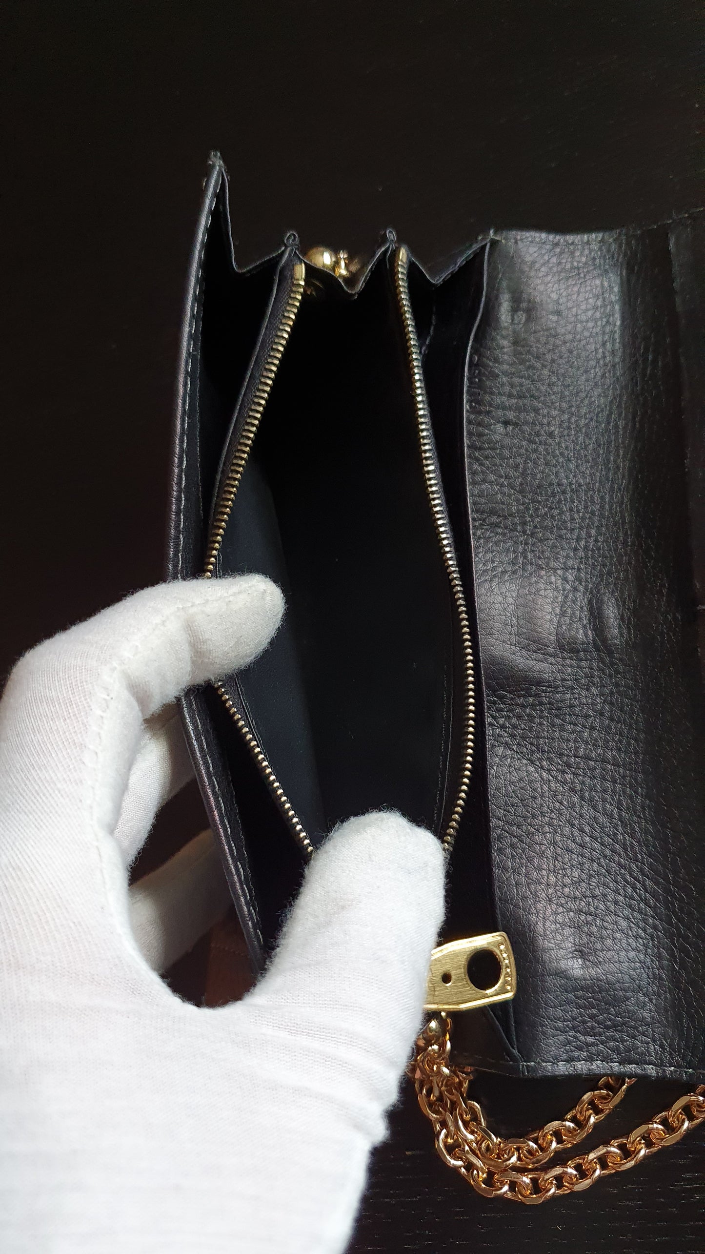 Authentic Celine Upcycle Wallet with Versatile Chain