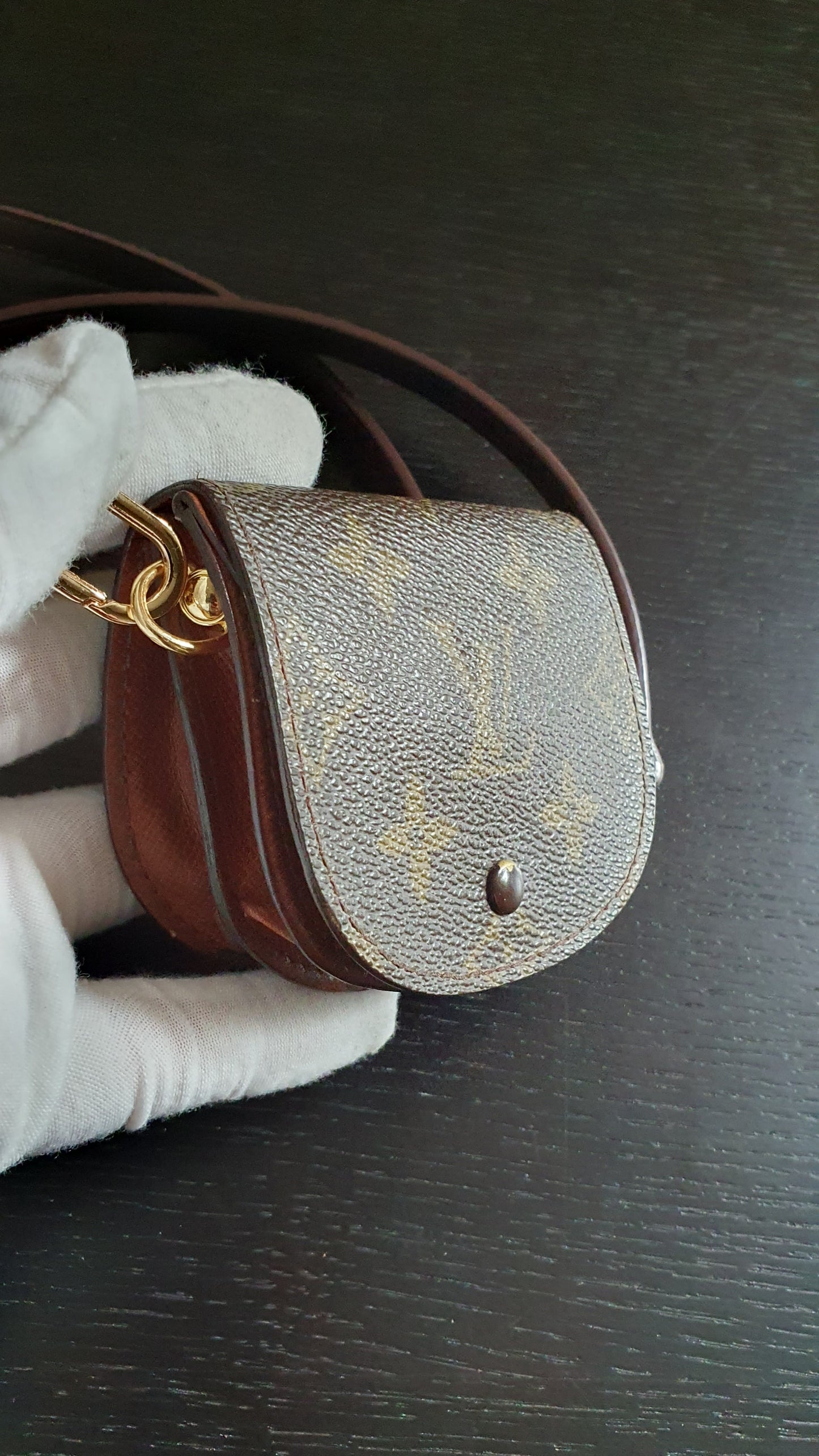 Authentic Vintage Louis Vuitton Upcycle Mini Pouch with Strap