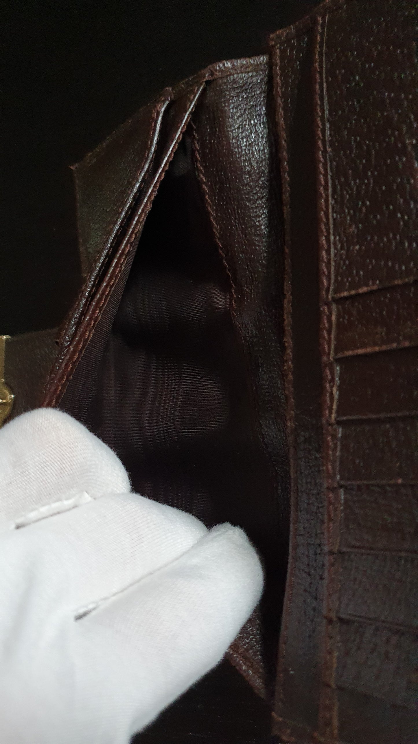Authentic Gucci Upcycle Canvas Wallet with Strap and Chain