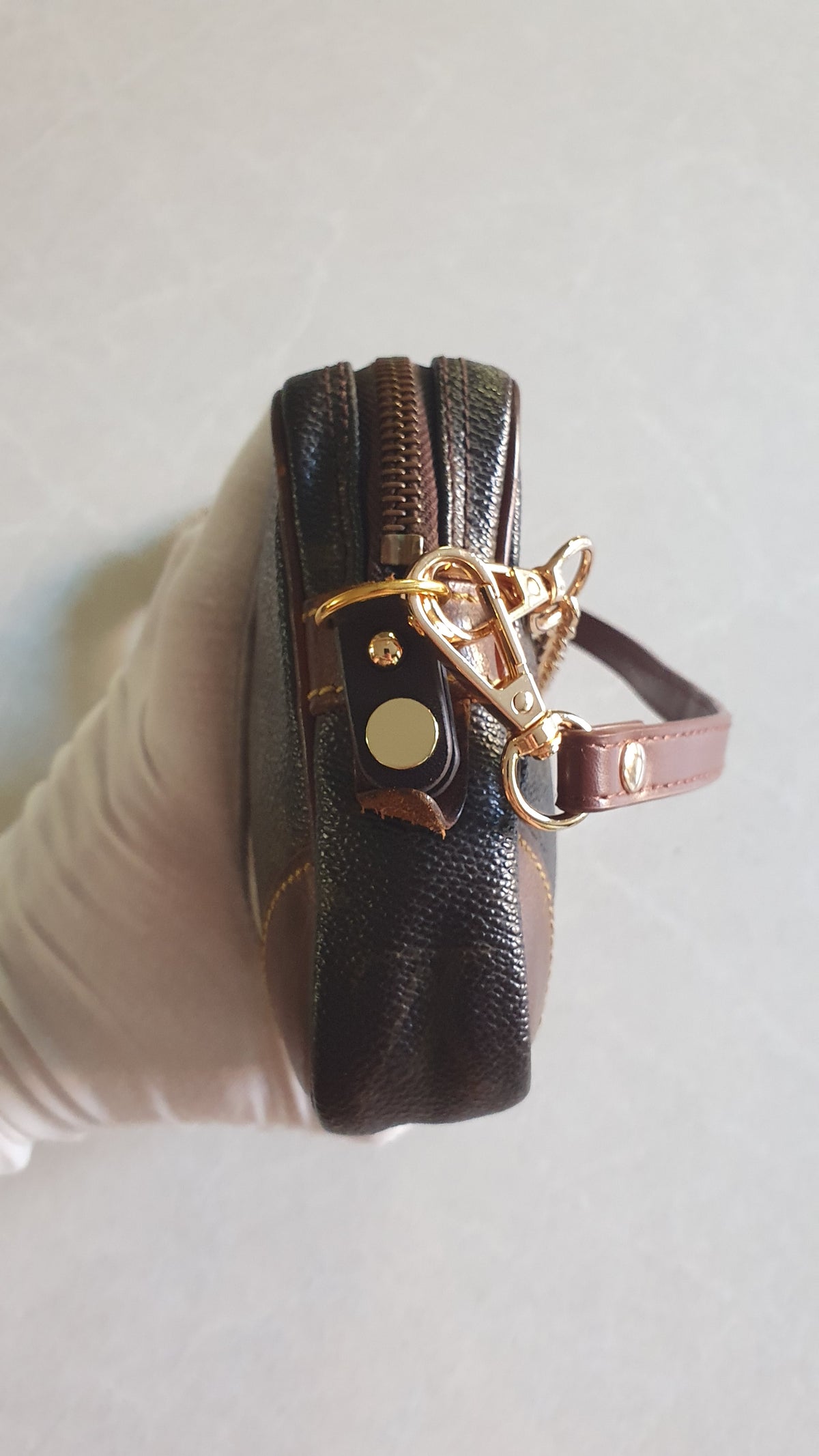 Authentic Vintage Louis Vuitton Upcycle Shoulder Purse with Strap & Chain