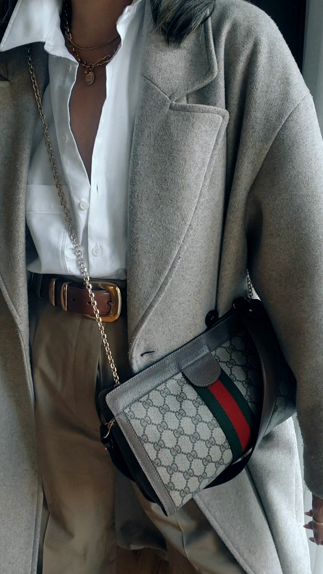 Authentic Vintage Upcycle Gucci Bag on Strap & Chain