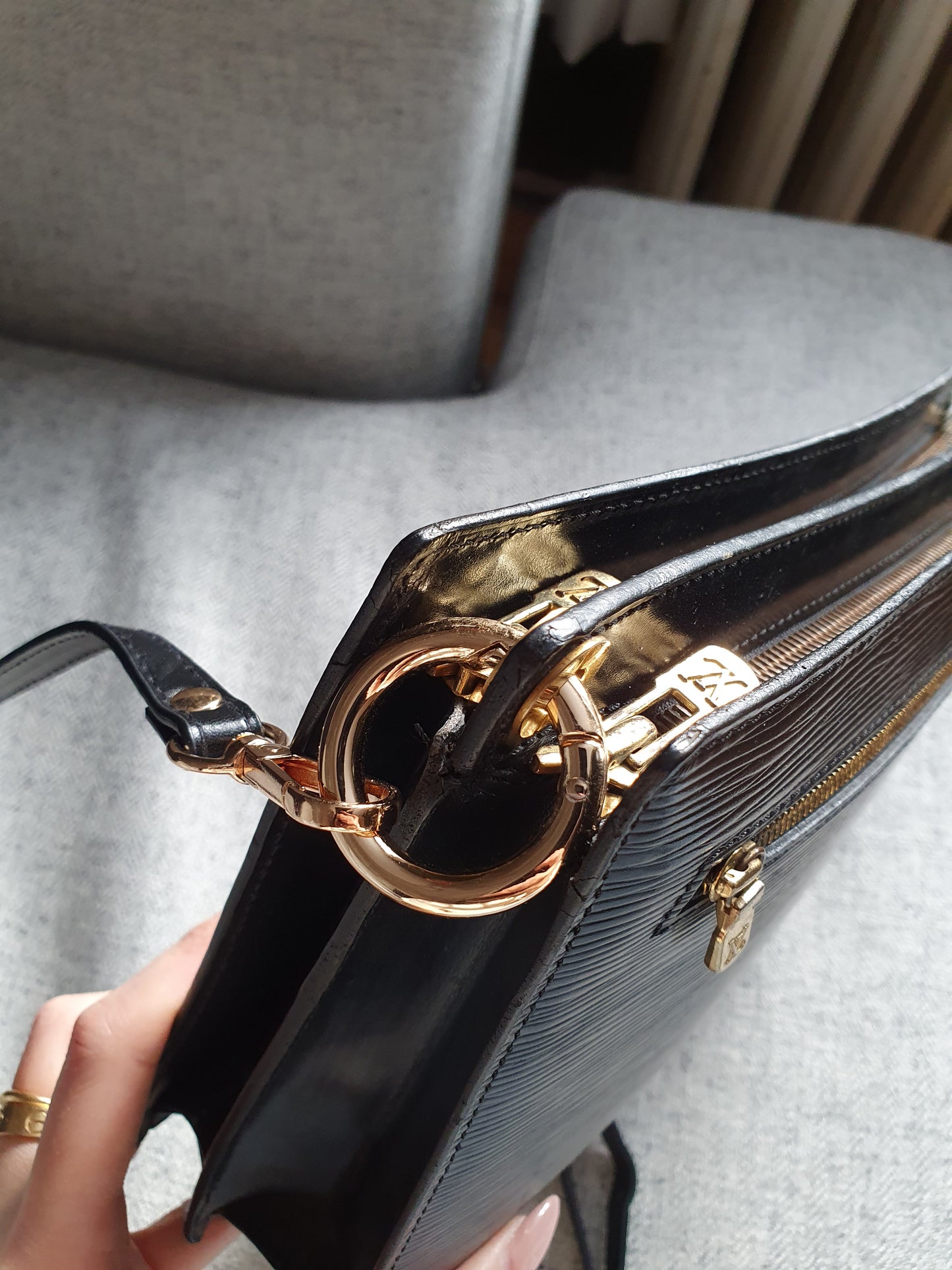 *New Drop* Authentic Louis Vuitton Upcycle Black Epi Purse on Strap