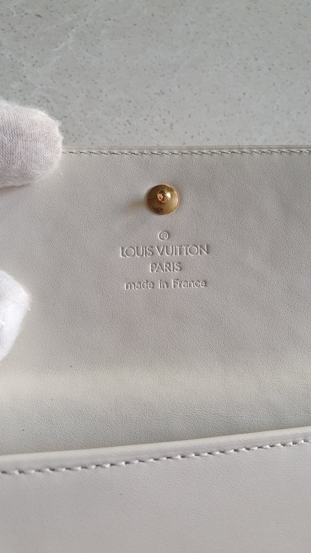 Authentic Louis Vuitton Upcycle Small Yellow Vernis Compact Wallet with Strap