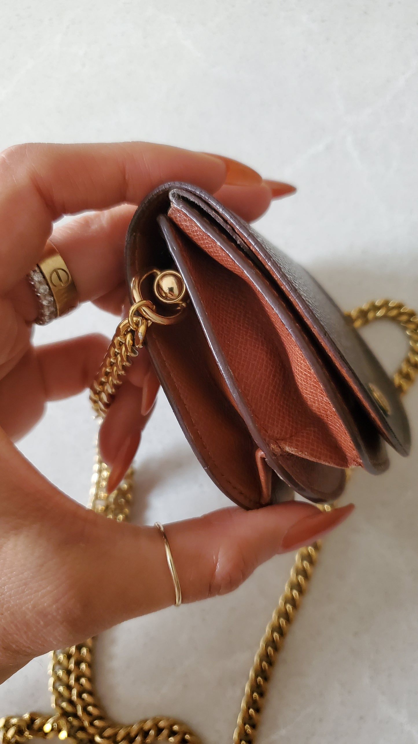 Authentic Vintage Louis Vuitton Upcycle Mini Pouch on Chain