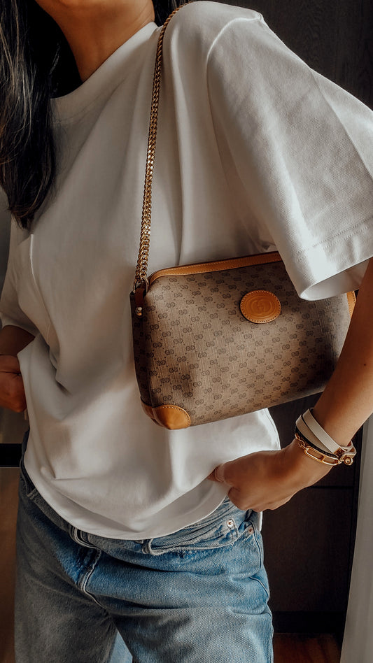 Authentic Vintage Gucci Upcycle Purse on Chain