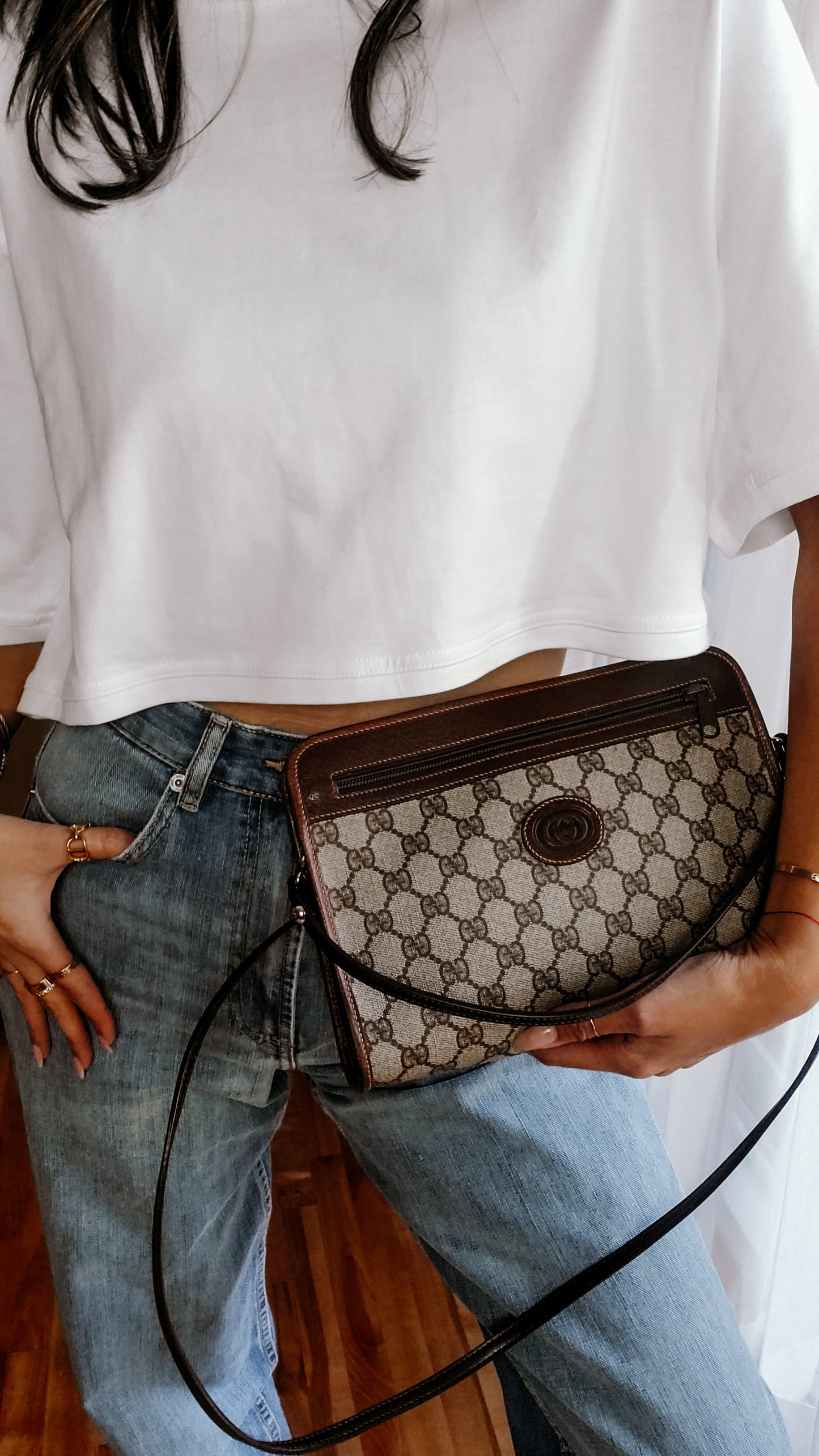 Authentic Vintage Gucci Upcycle Versatile Purse with Straps