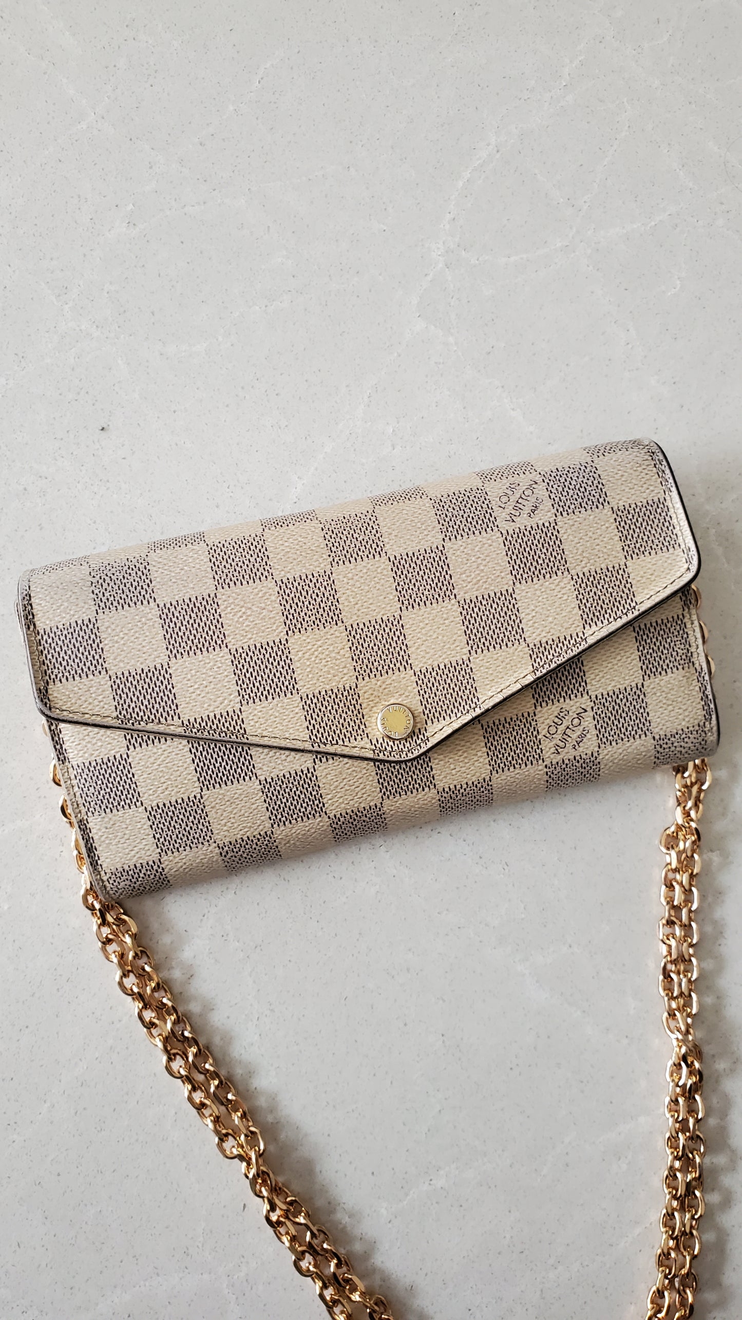 Authentic Louis Vuitton Damier Upcycle Wallet on Chain