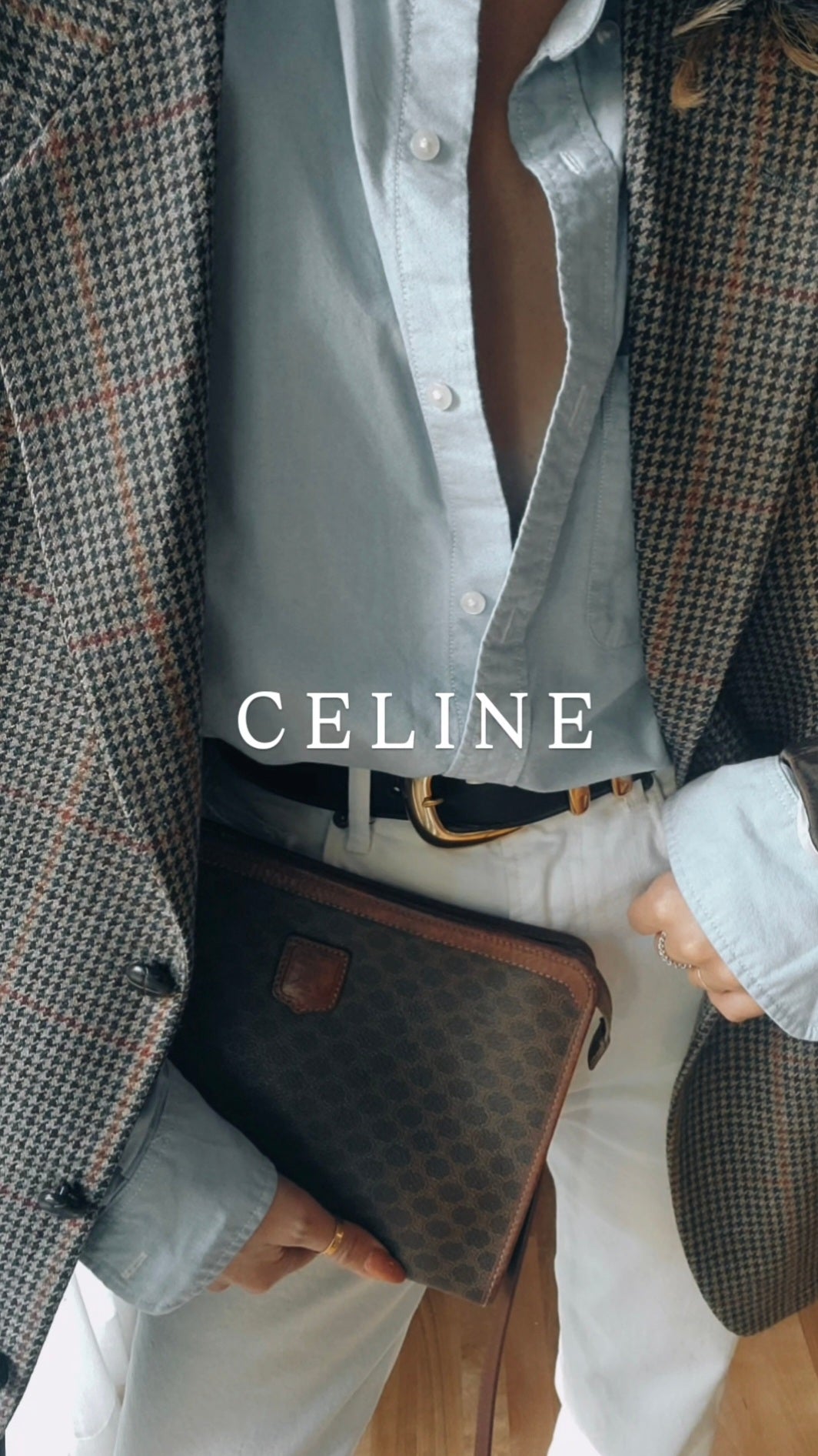 Authentic Vintage Celine Upcycle Purse on Strap