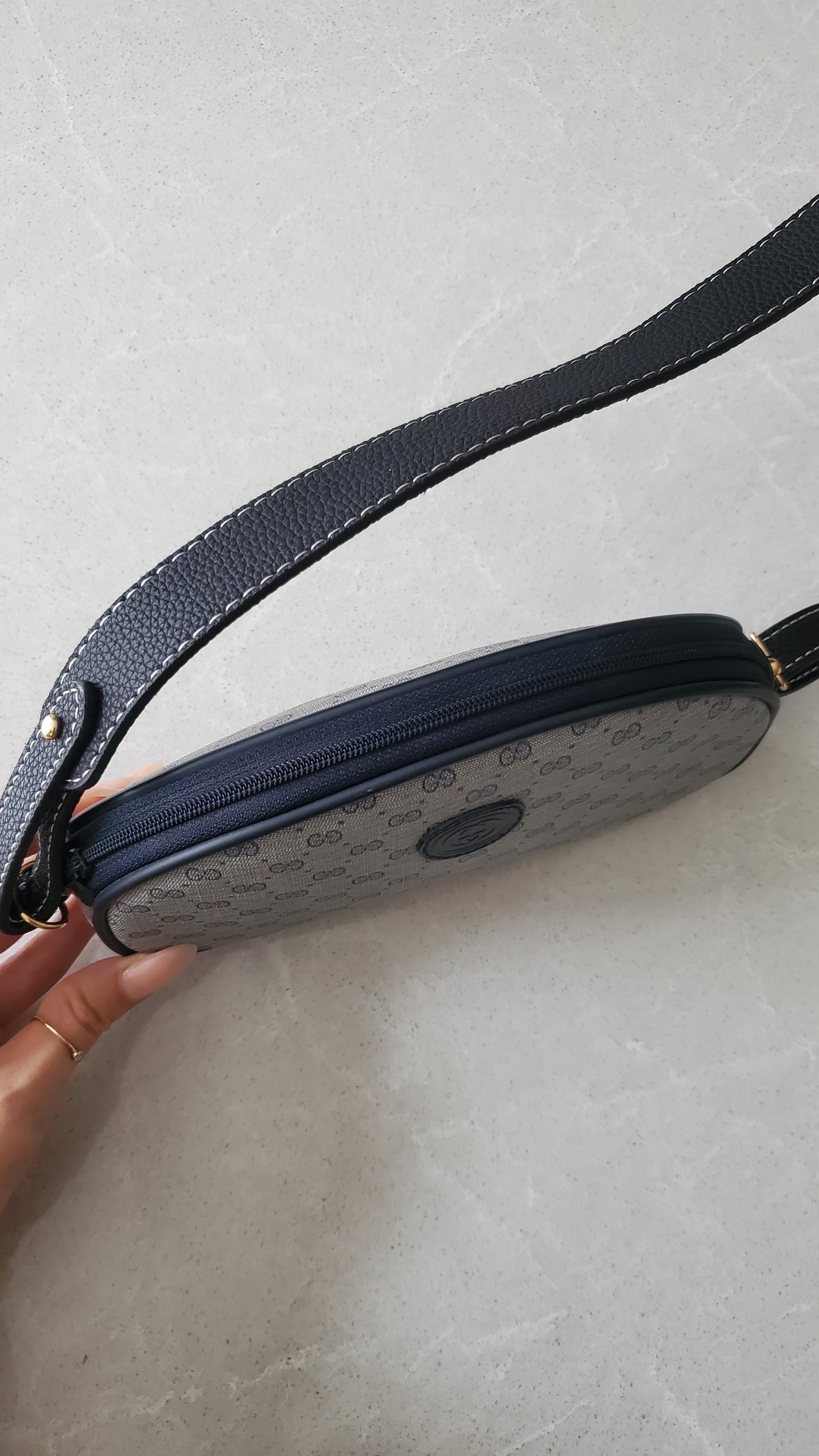 *Rare* Authentic Vintage Gucci Upcycle Shoulder Moon Purse with Strap