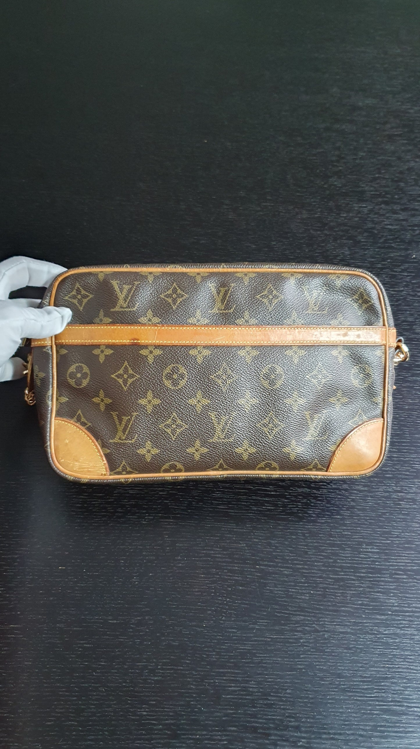 Authentic Vintage Louis Vuitton (863.SL) Upcycle Purse with Strap & Chain