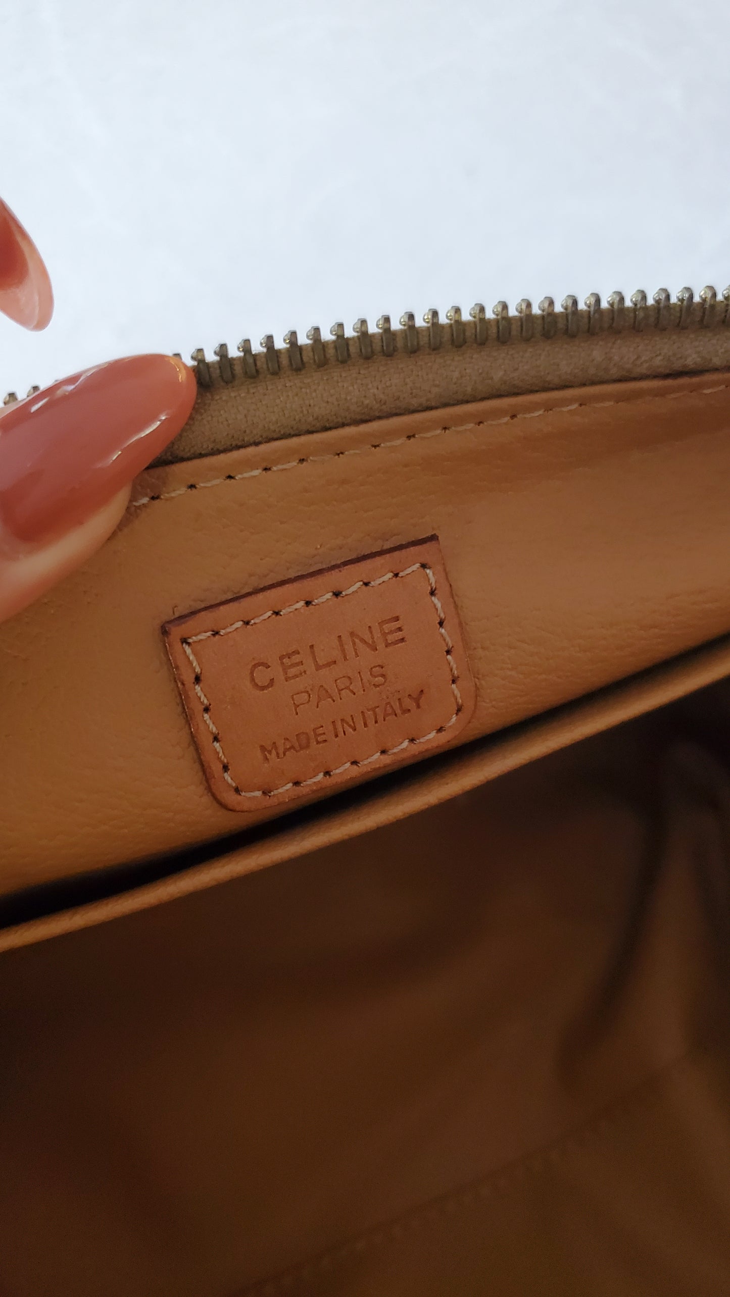 Authentic Vintage Celine Upcycle Purse on Strap & Chain