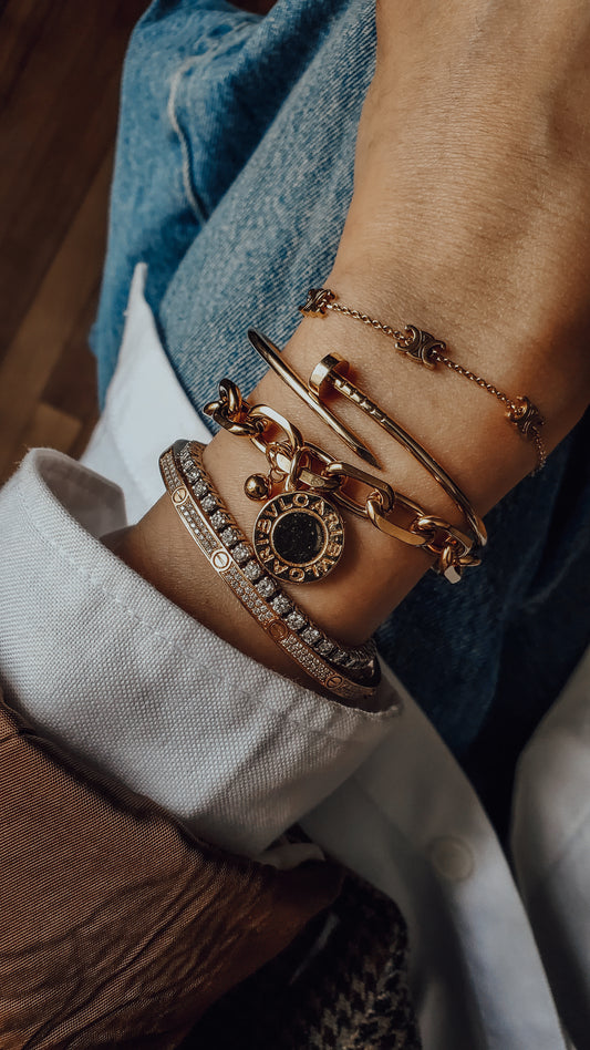 Authentic Bvlgari Upcycle Gold Chunky Bracelet