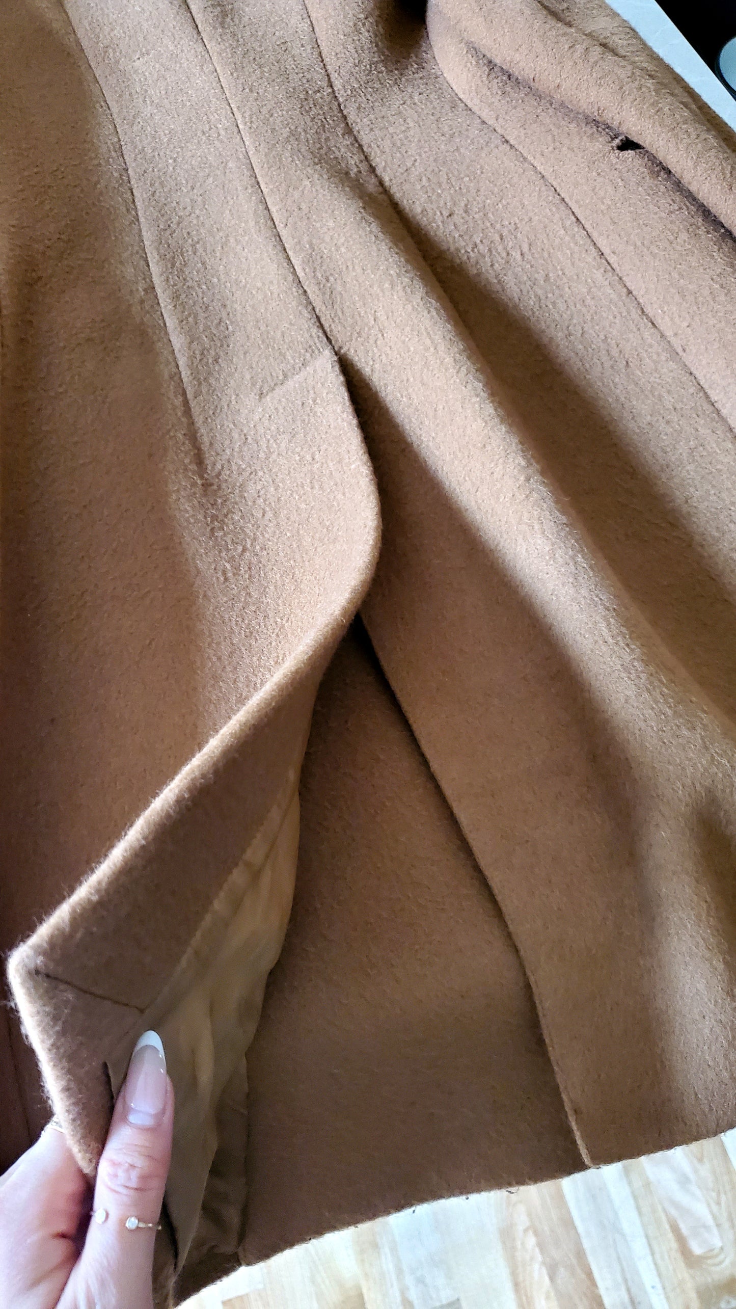 Authentic Alexander McQueen 2014 Runway Wool Camel Coat