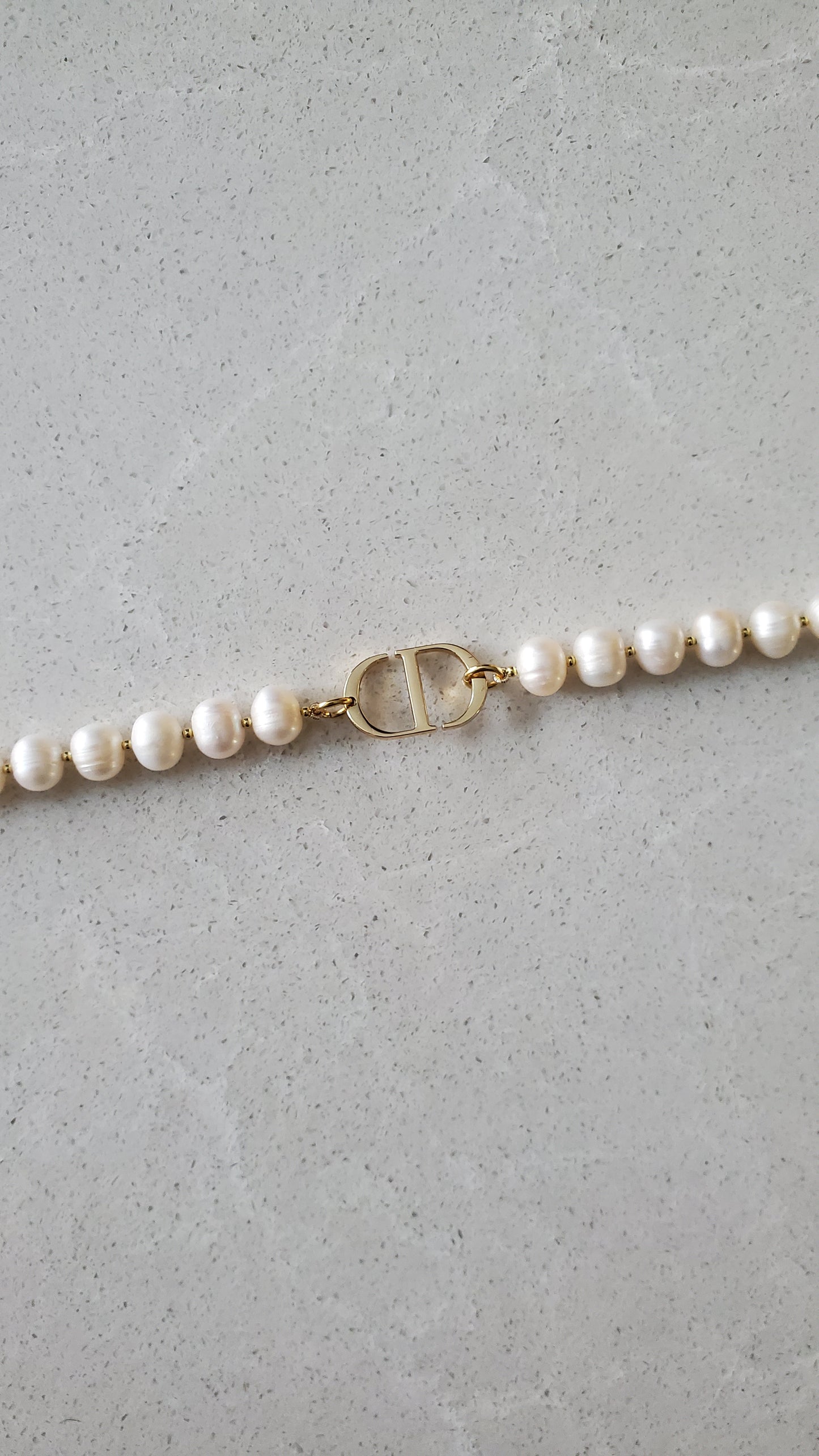 Authentic Dior Upcycle Handmade Real Freshwater Pearl Necklace