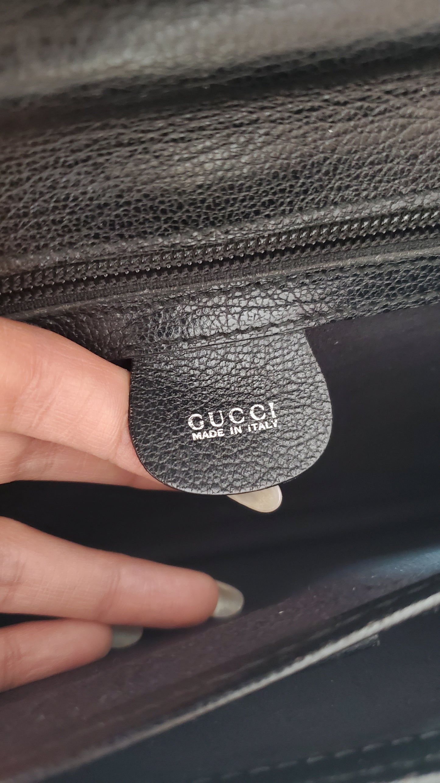 Authentic Gucci Upcycle Black Leather Purse with Strap