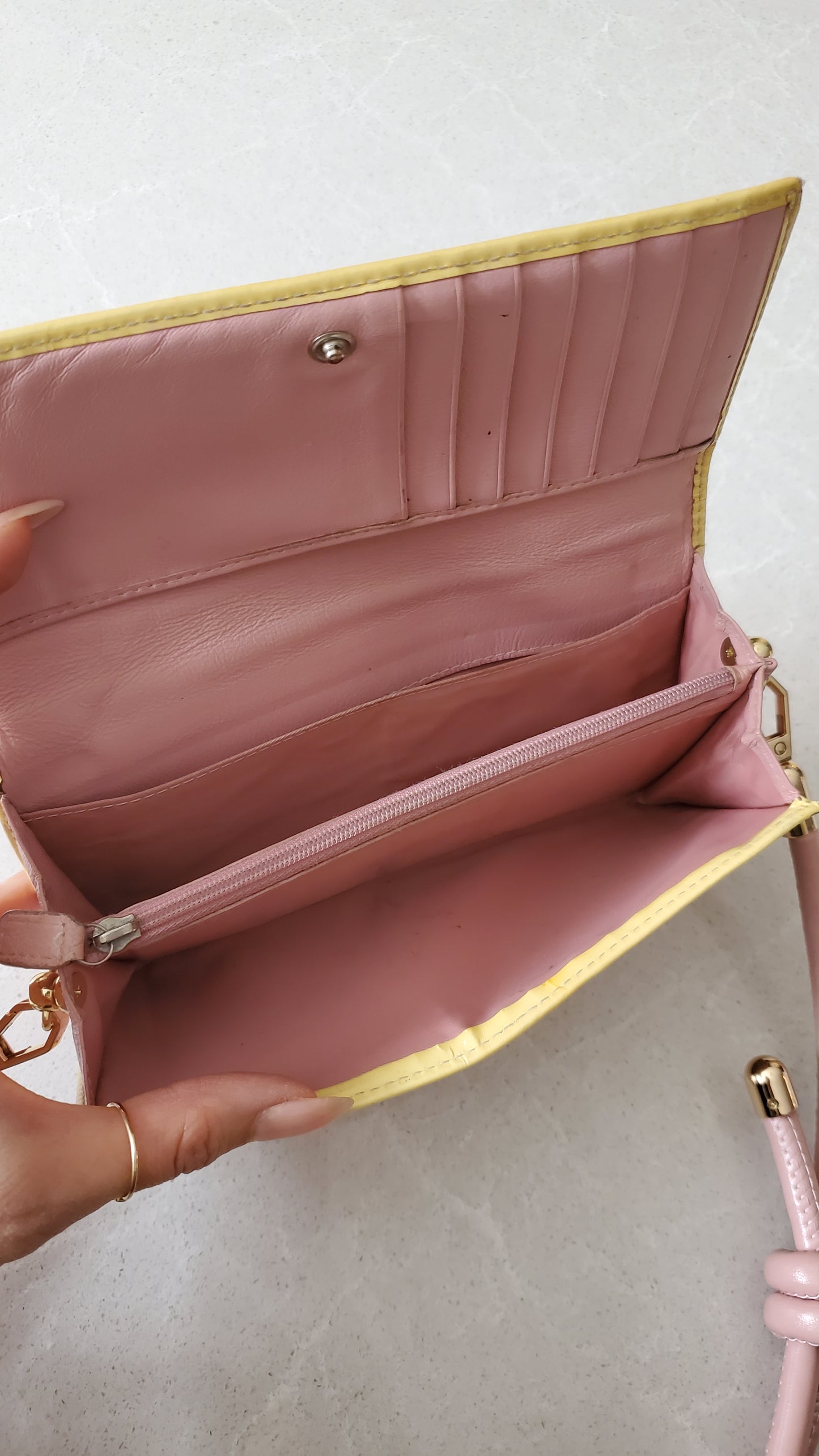 Authentic Vintage Dior Upcycle Pink Wallet on Strap