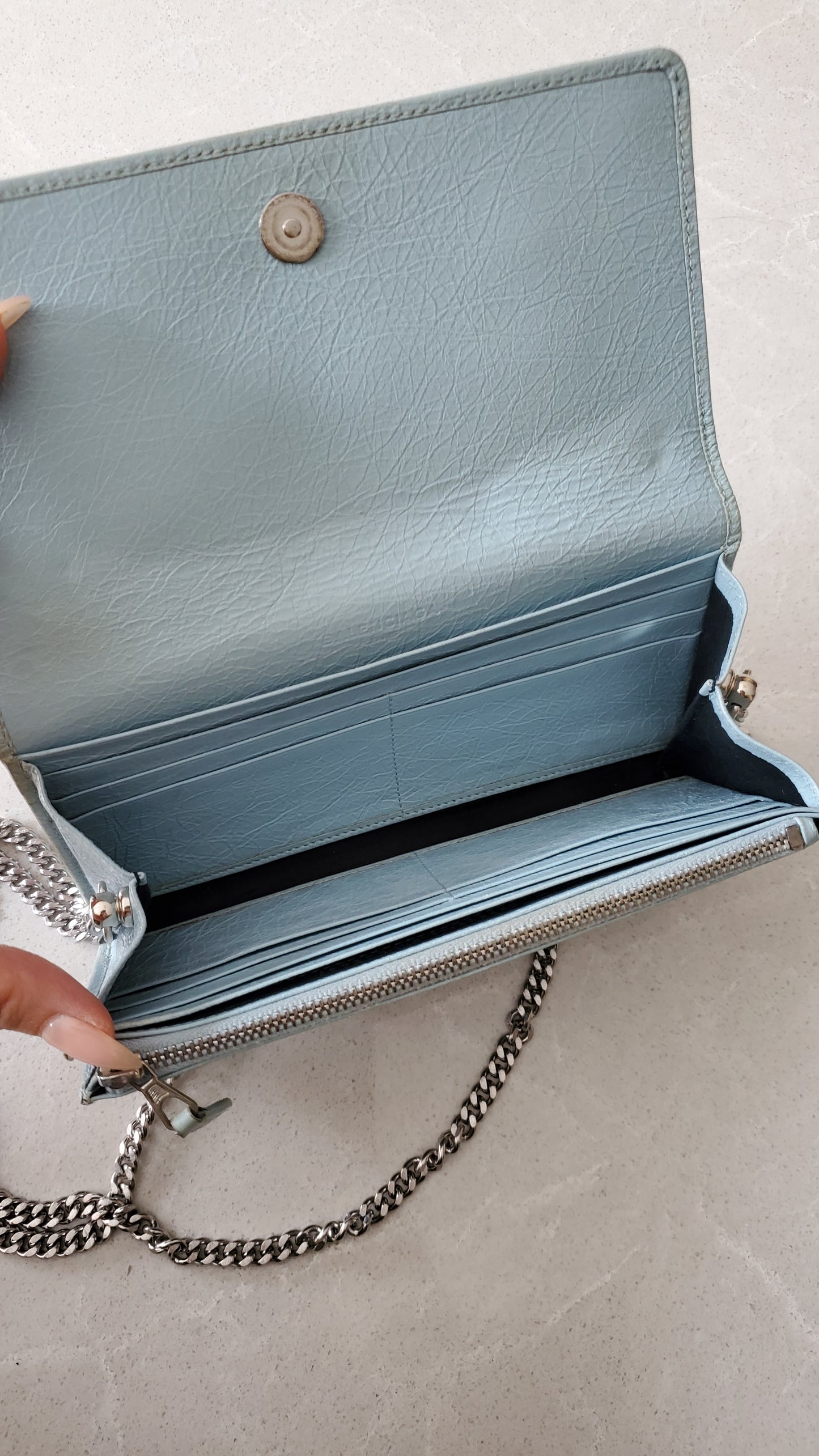 Authentic Balenciaga Upcycle Wallet on Chain