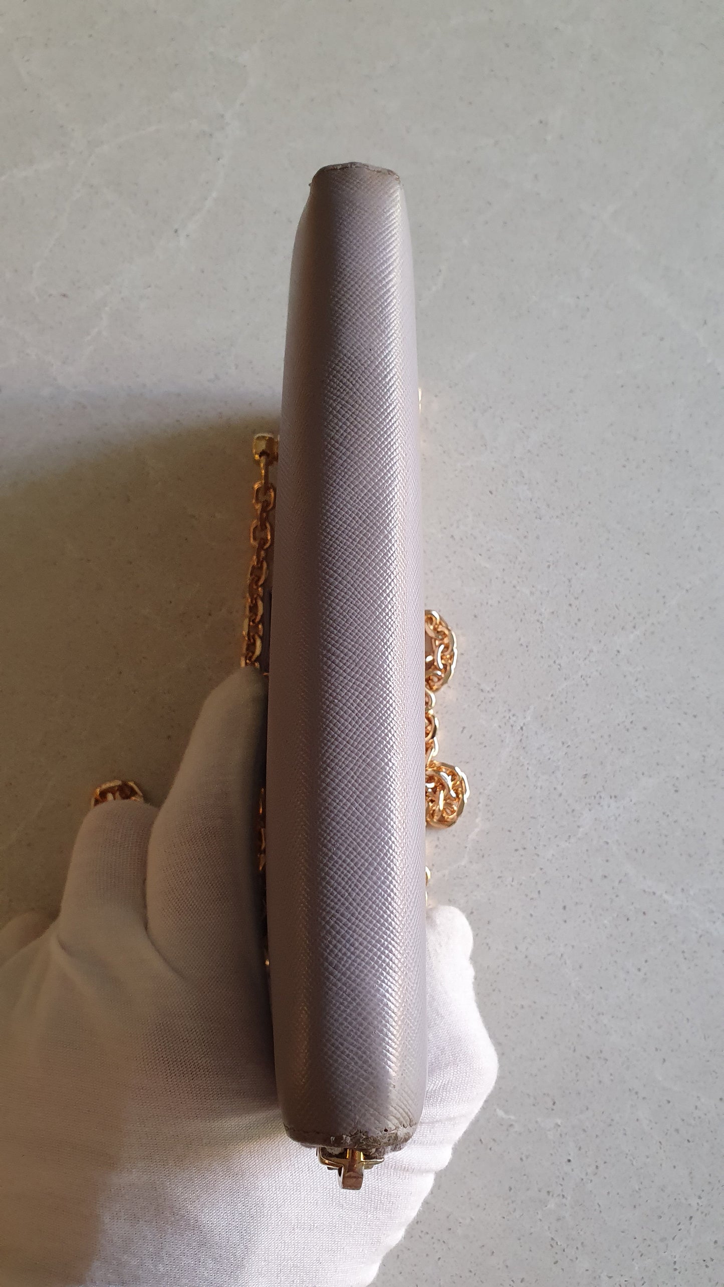 Authentic Prada Upcycle Zip Wallet with Chains
