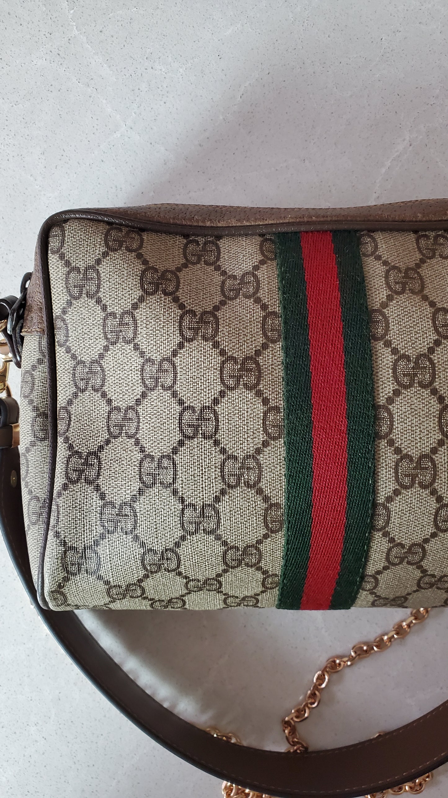Authentic Vintage Gucci Upcycle Purse with Chain & Strap