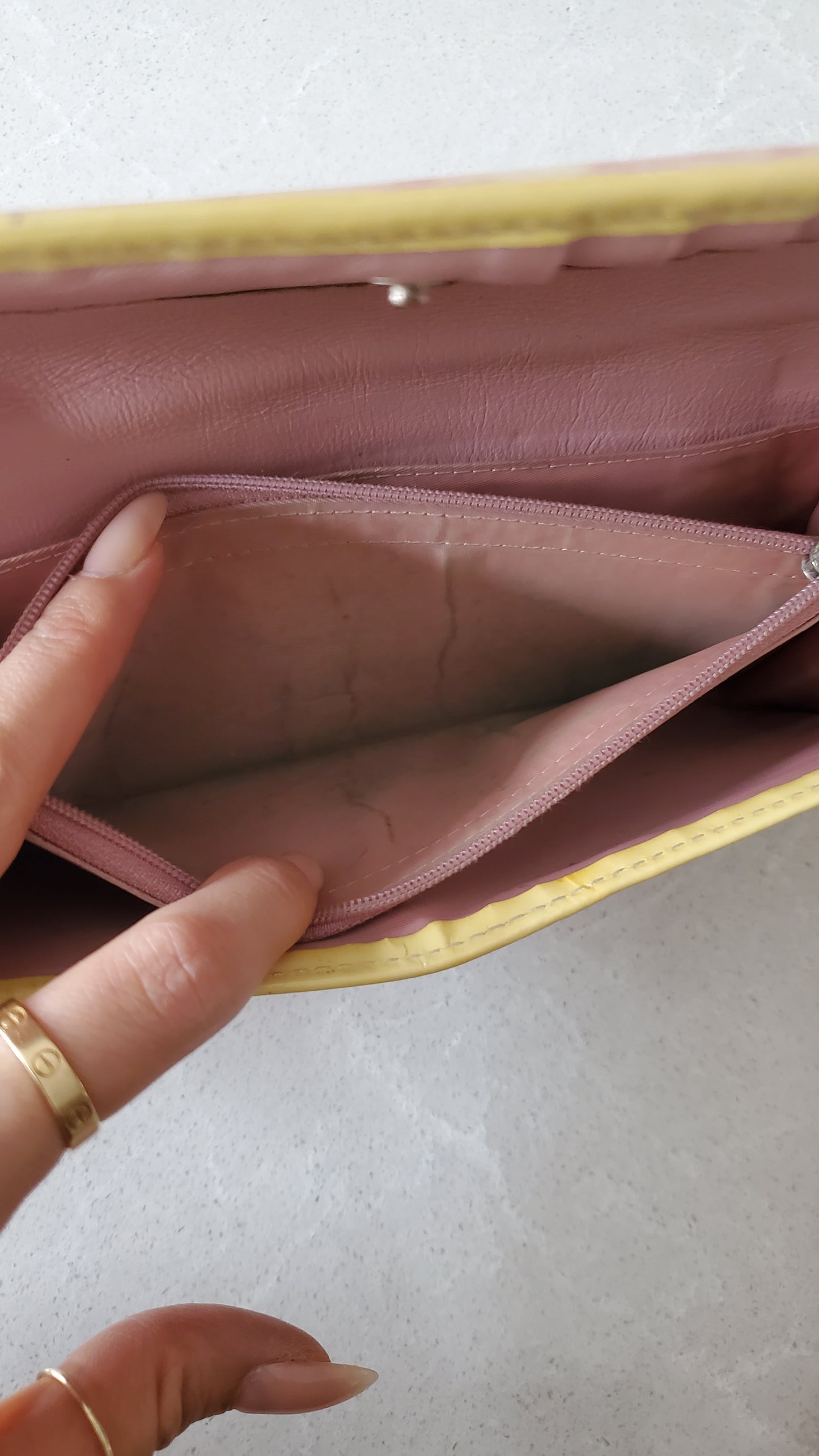 Authentic Vintage Dior Upcycle Pink Wallet on Strap