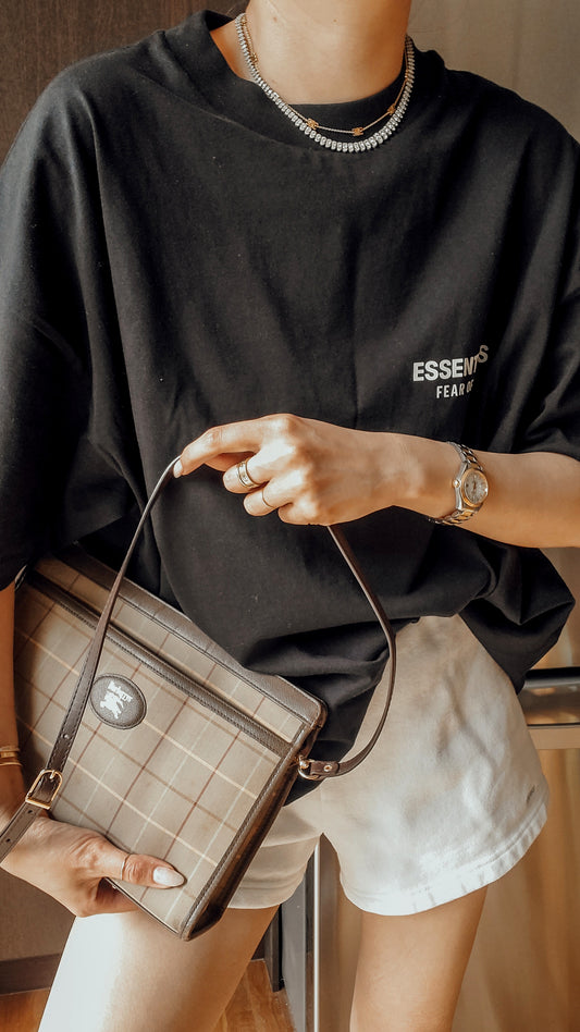 Authentic Burberry Upcycle Purse on Strap