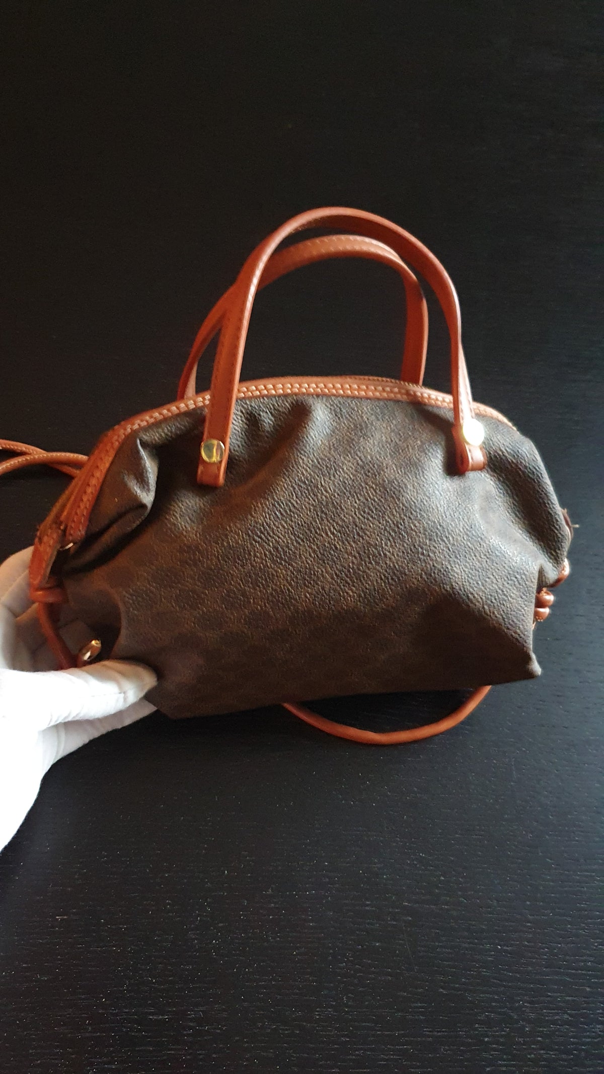 Authentic Vintage Celine Upcycle Brown Purse with Straps