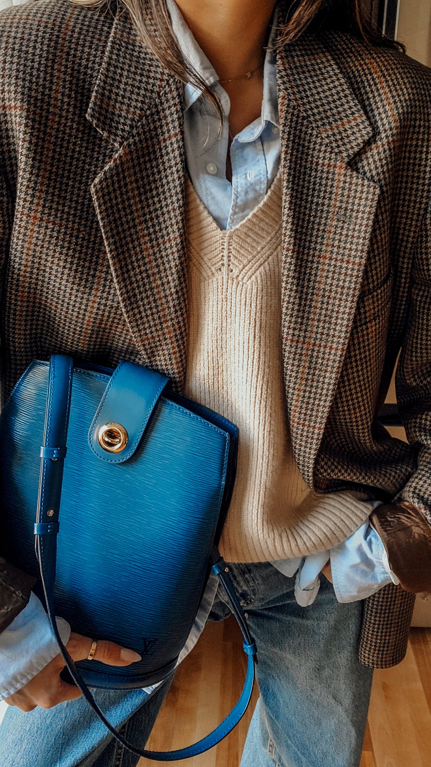 Authentic Vintage Louis Vuitton Blue Epi Bag