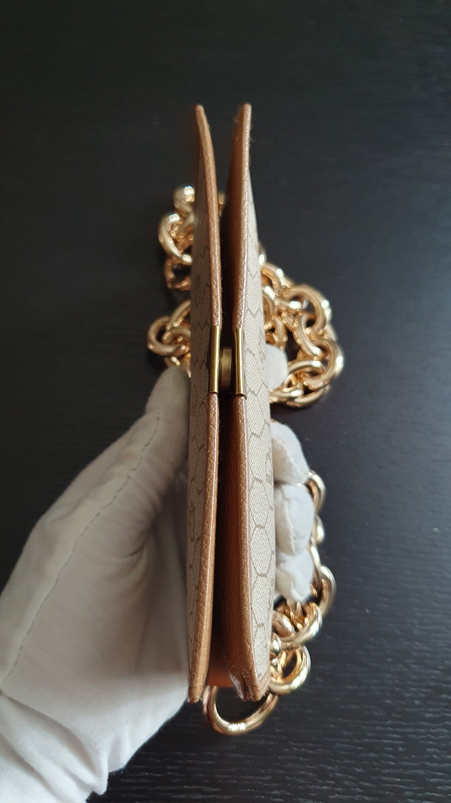 Authentic Vintage Dior Upcycle Wallet with Shoulder Chain